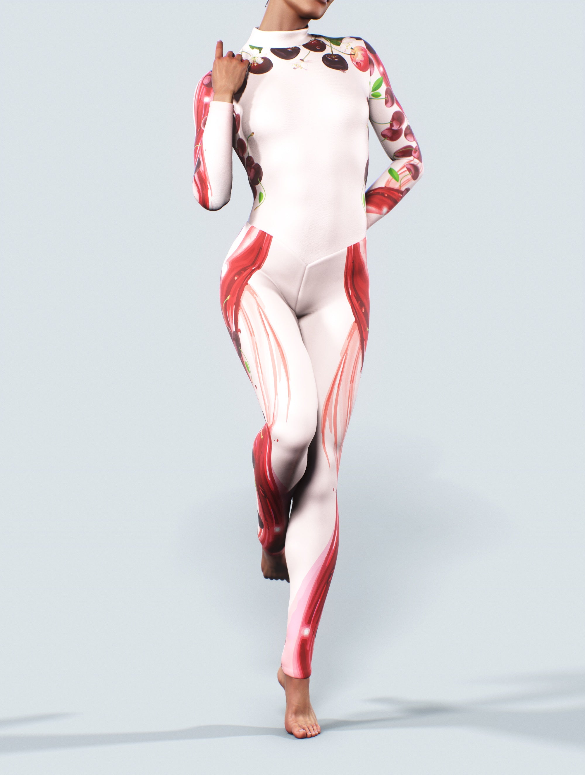 Cherry Cream Catsuit-unitard-bootysculpted