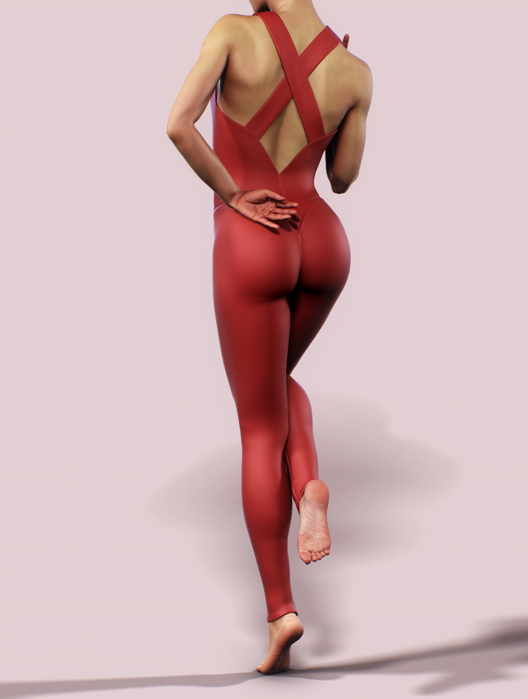 Cherry Red Bodysuit-unitard-bootysculpted