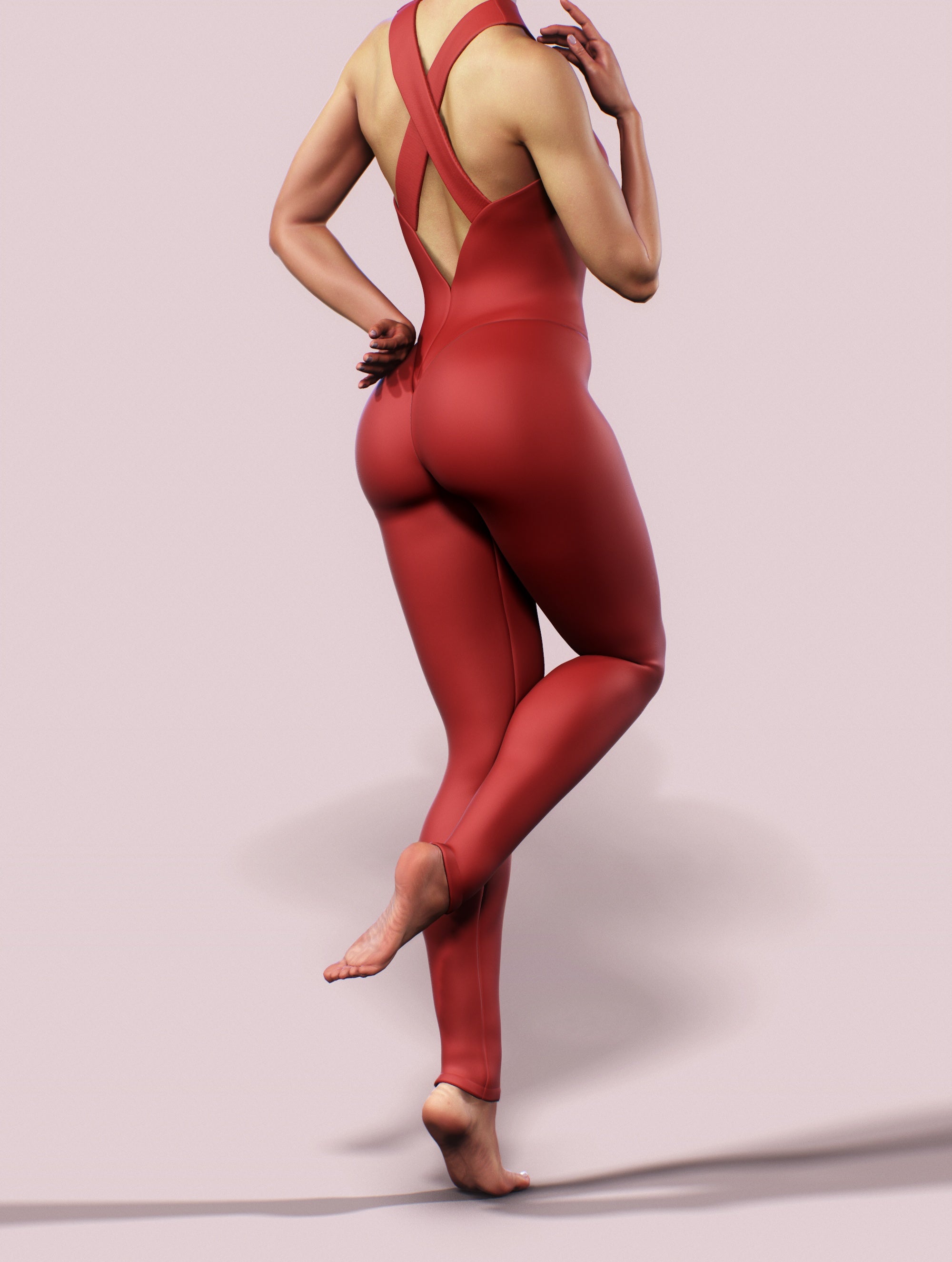 Cherry Red Bodysuit-unitard-bootysculpted