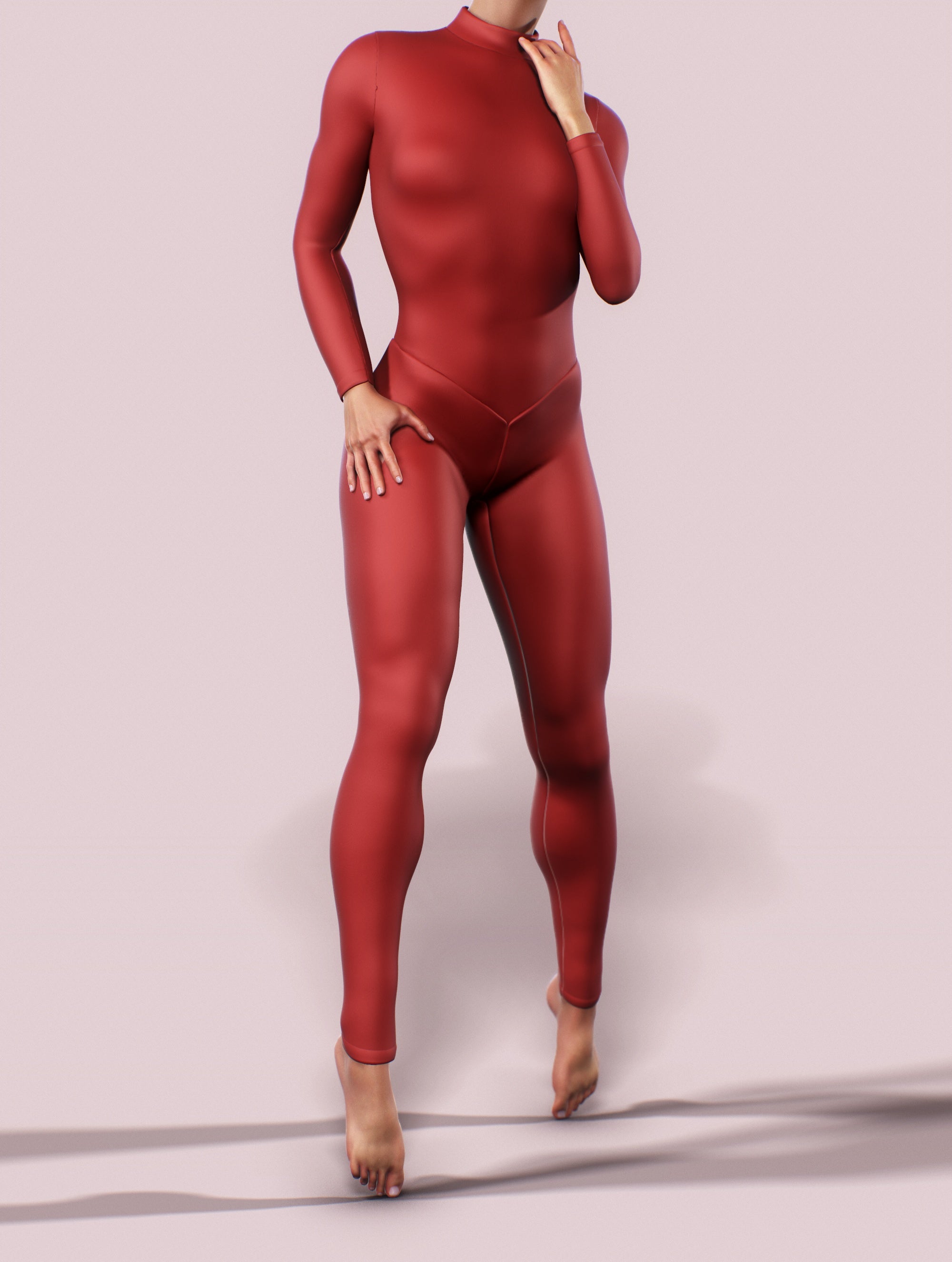 Cherry Red Catsuit-unitard-bootysculpted