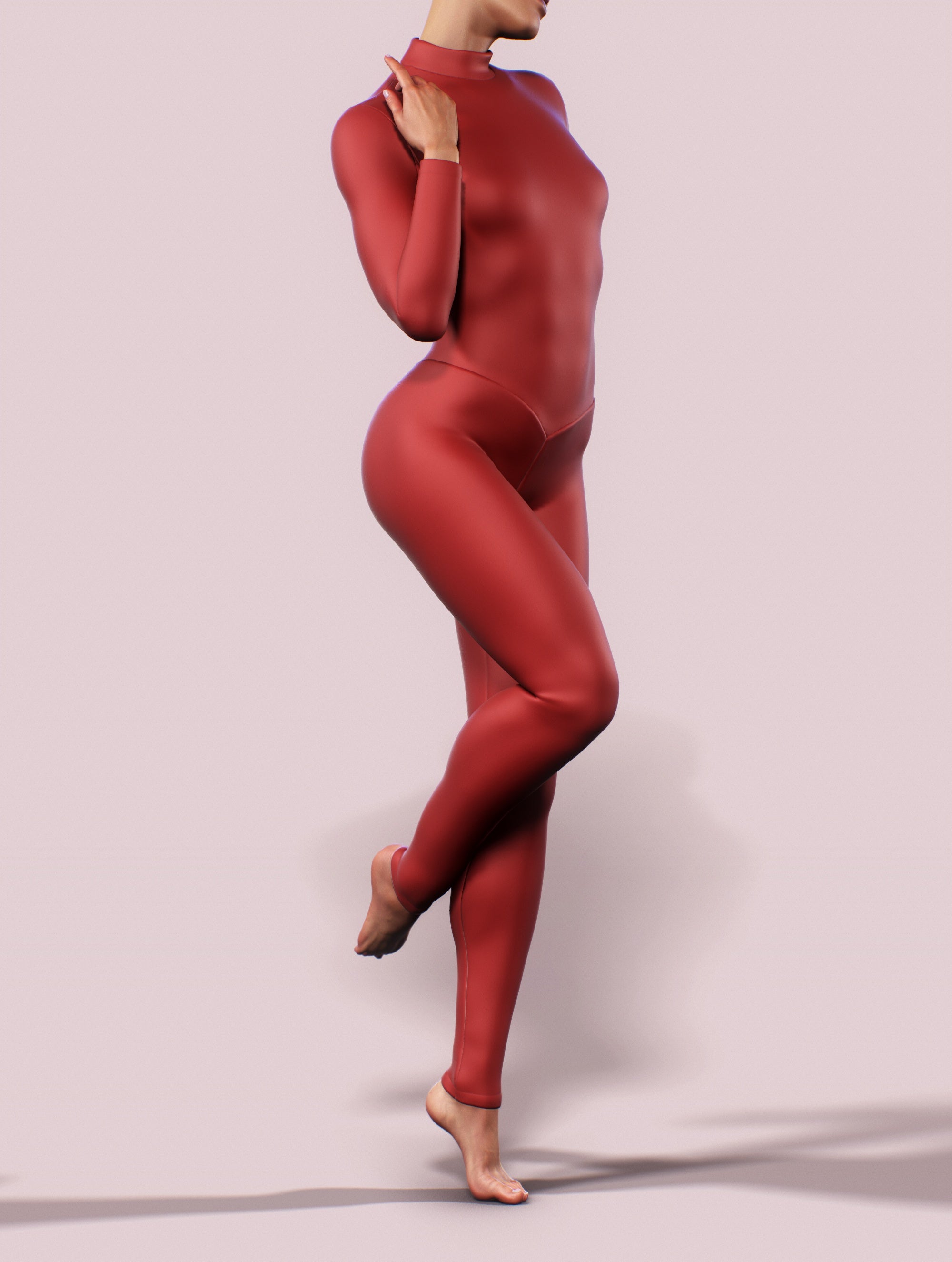Cherry Red Catsuit-unitard-bootysculpted