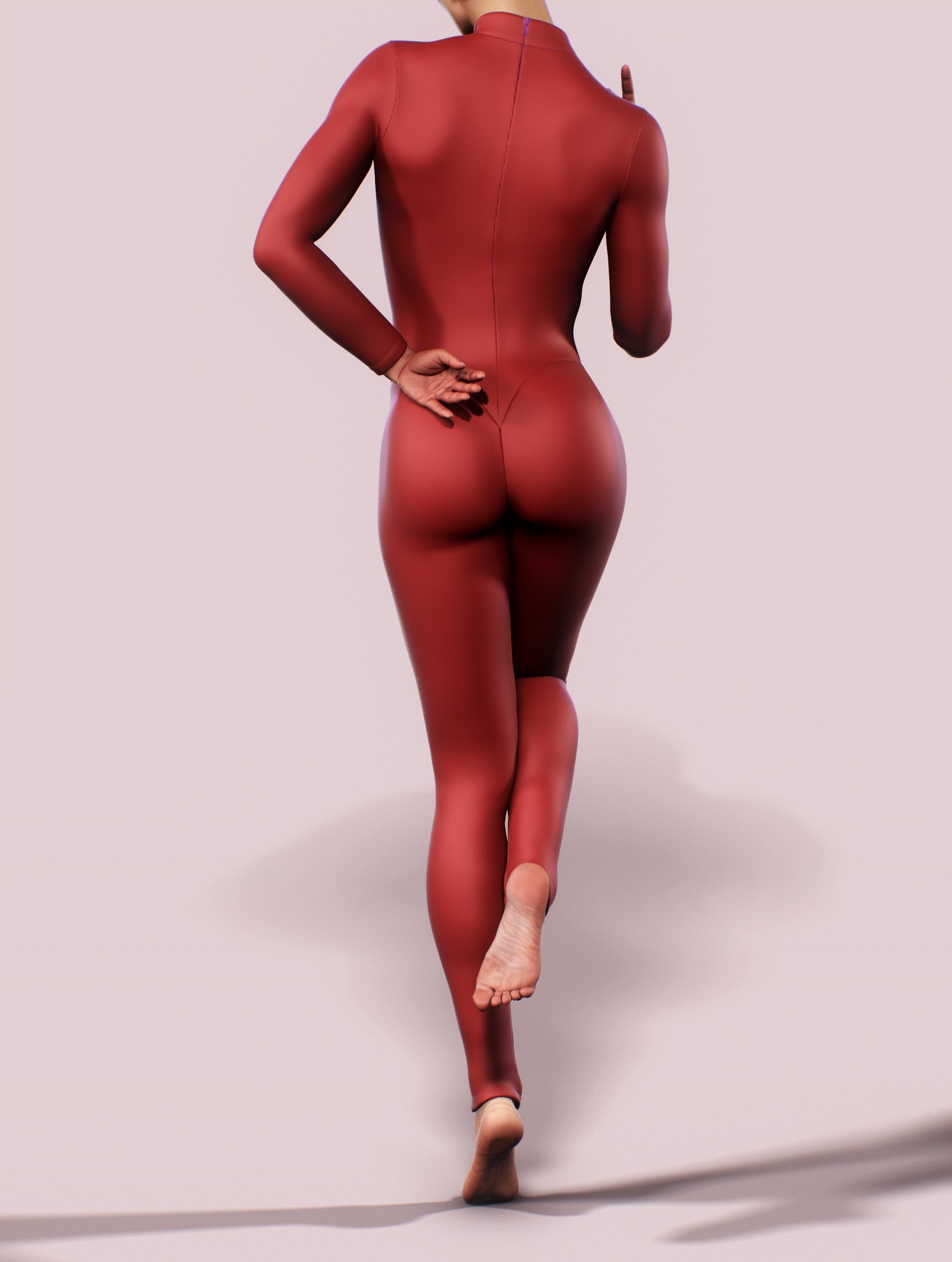 Cherry Red Catsuit-unitard-bootysculpted