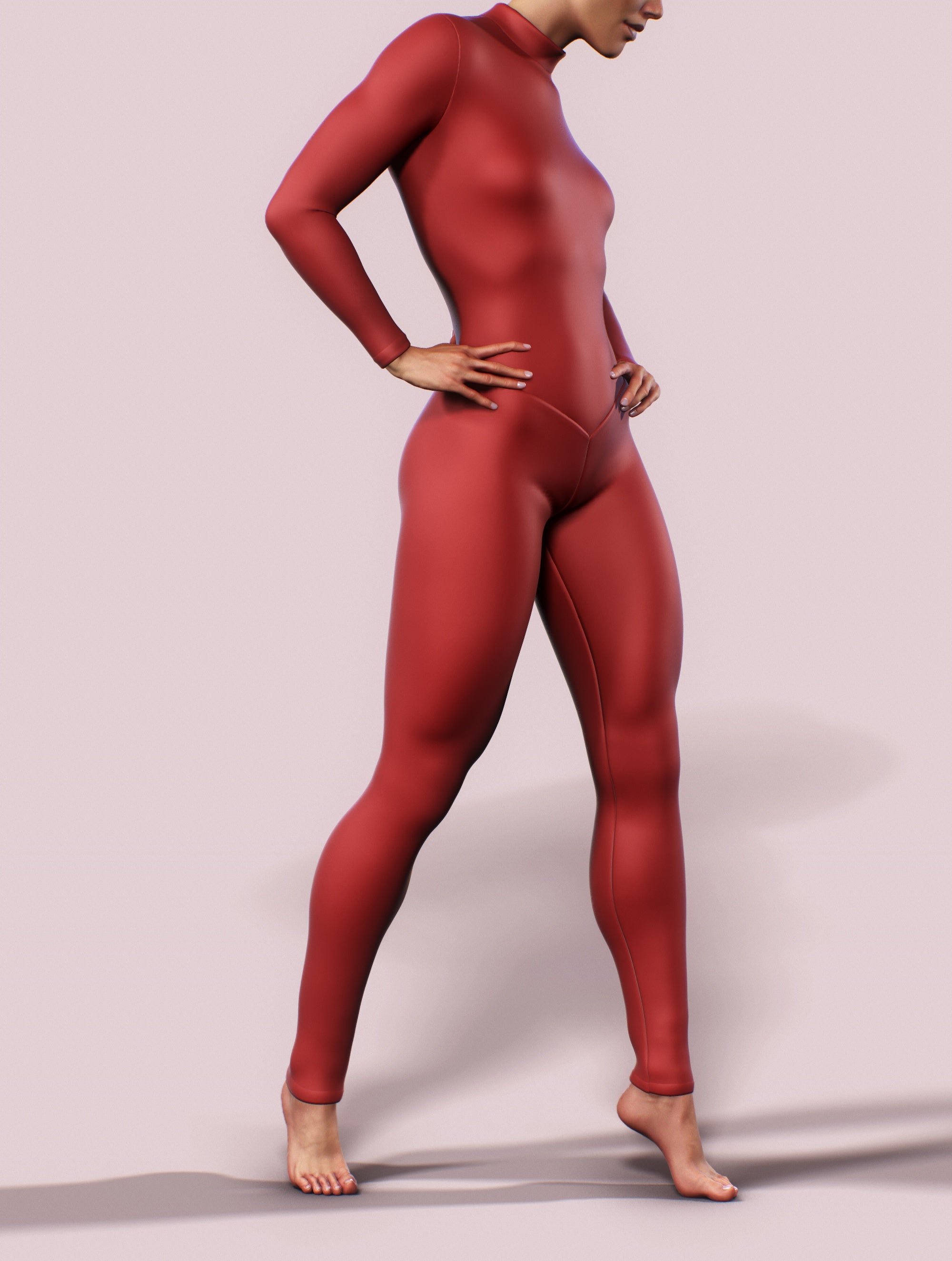 Cherry Red Catsuit-unitard-bootysculpted