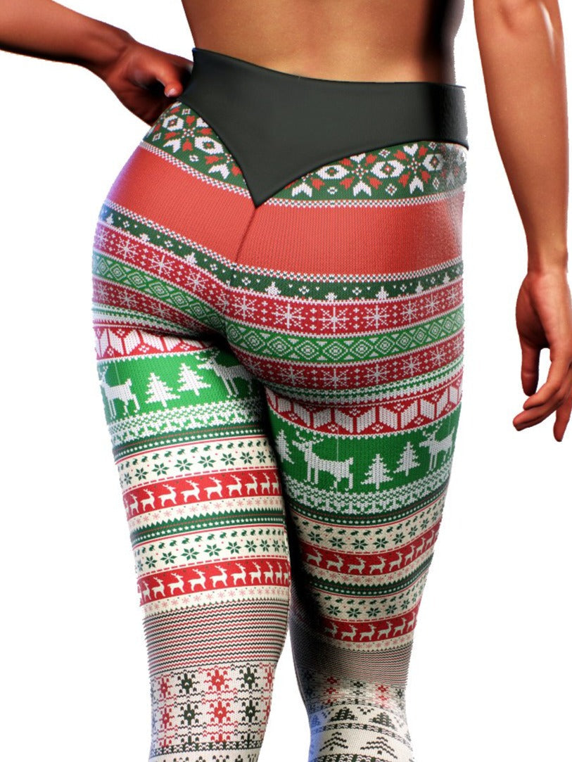 Christmas Jingle Leggings-High waisted leggings-bootysculpted