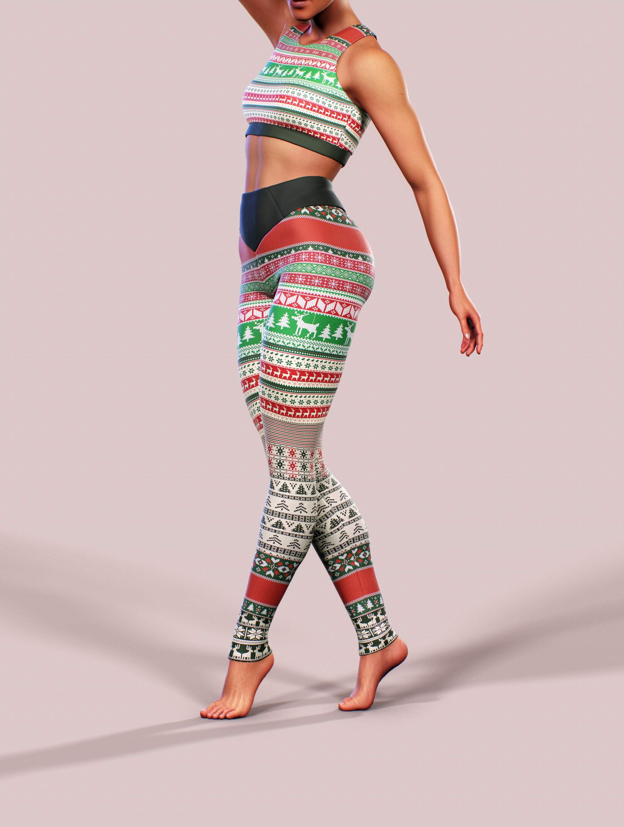Christmas Jingle Sports Bra-Sports bra-bootysculpted