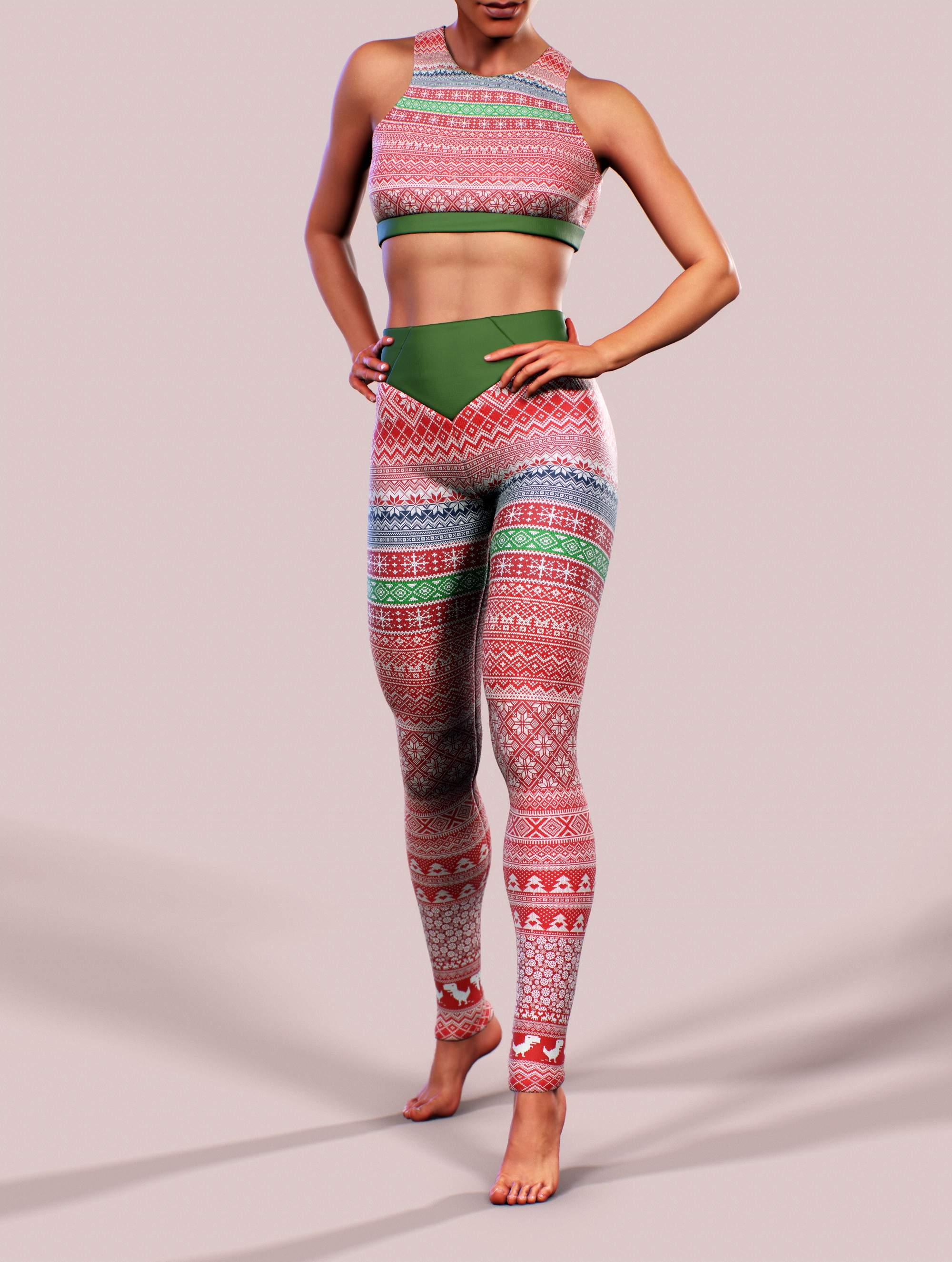 Christmas Jumper Leggings-High waisted leggings-bootysculpted