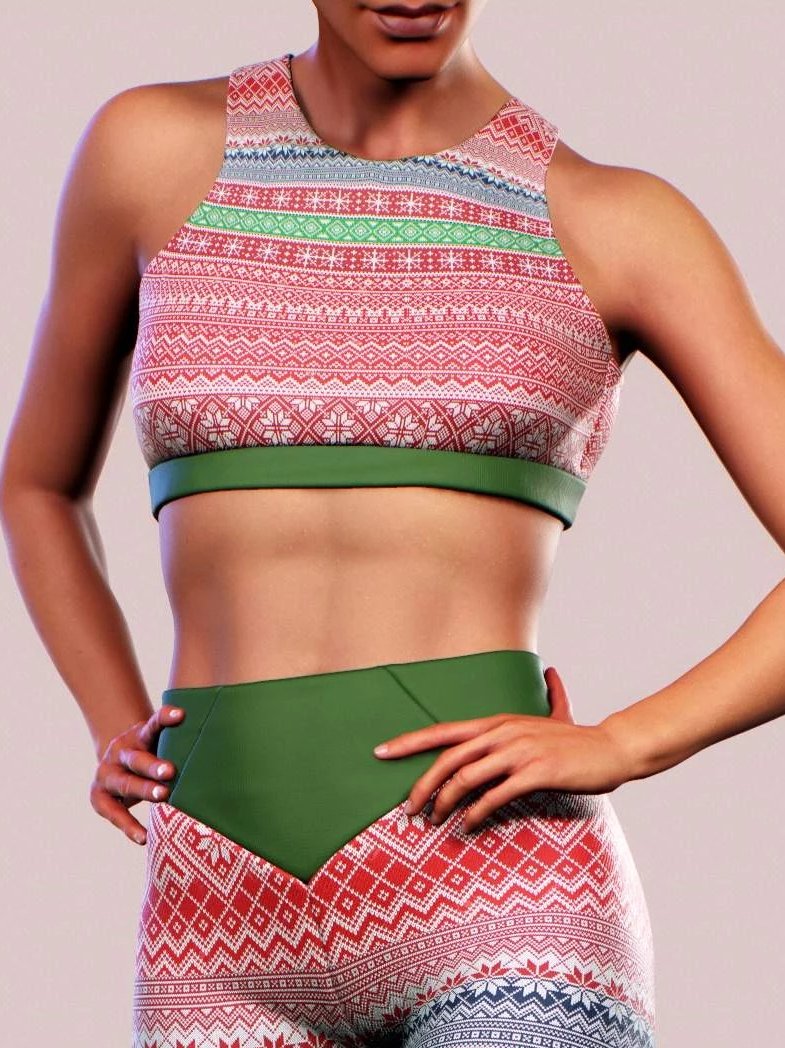Christmas Jumper Sports Bra-Sports bra-bootysculpted