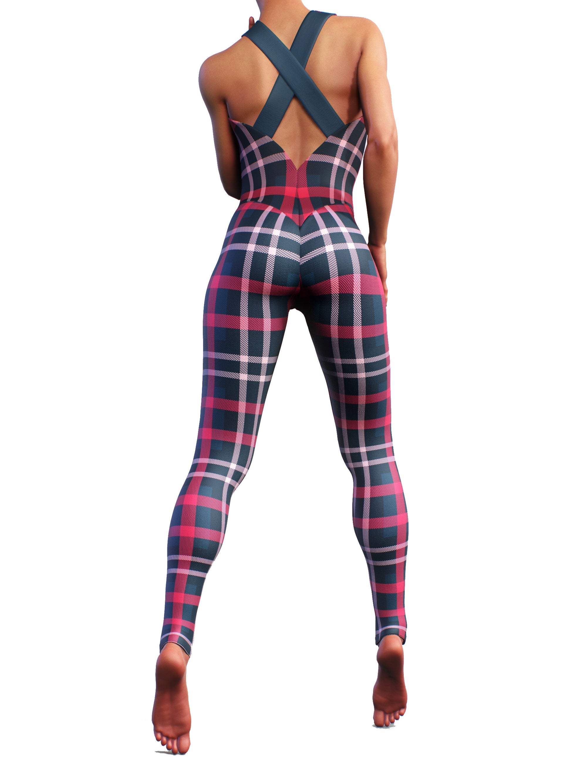 Christmas Plaid Catsuit-unitard-bootysculpted