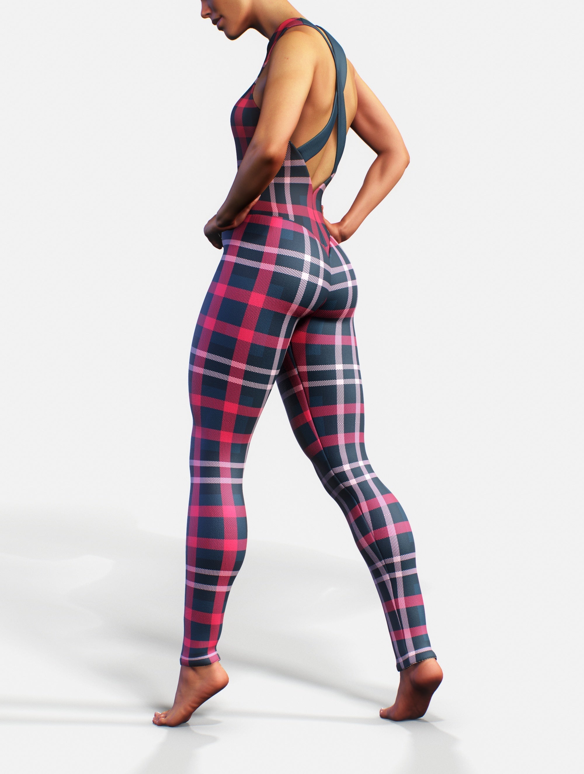 Christmas Plaid Catsuit-unitard-bootysculpted