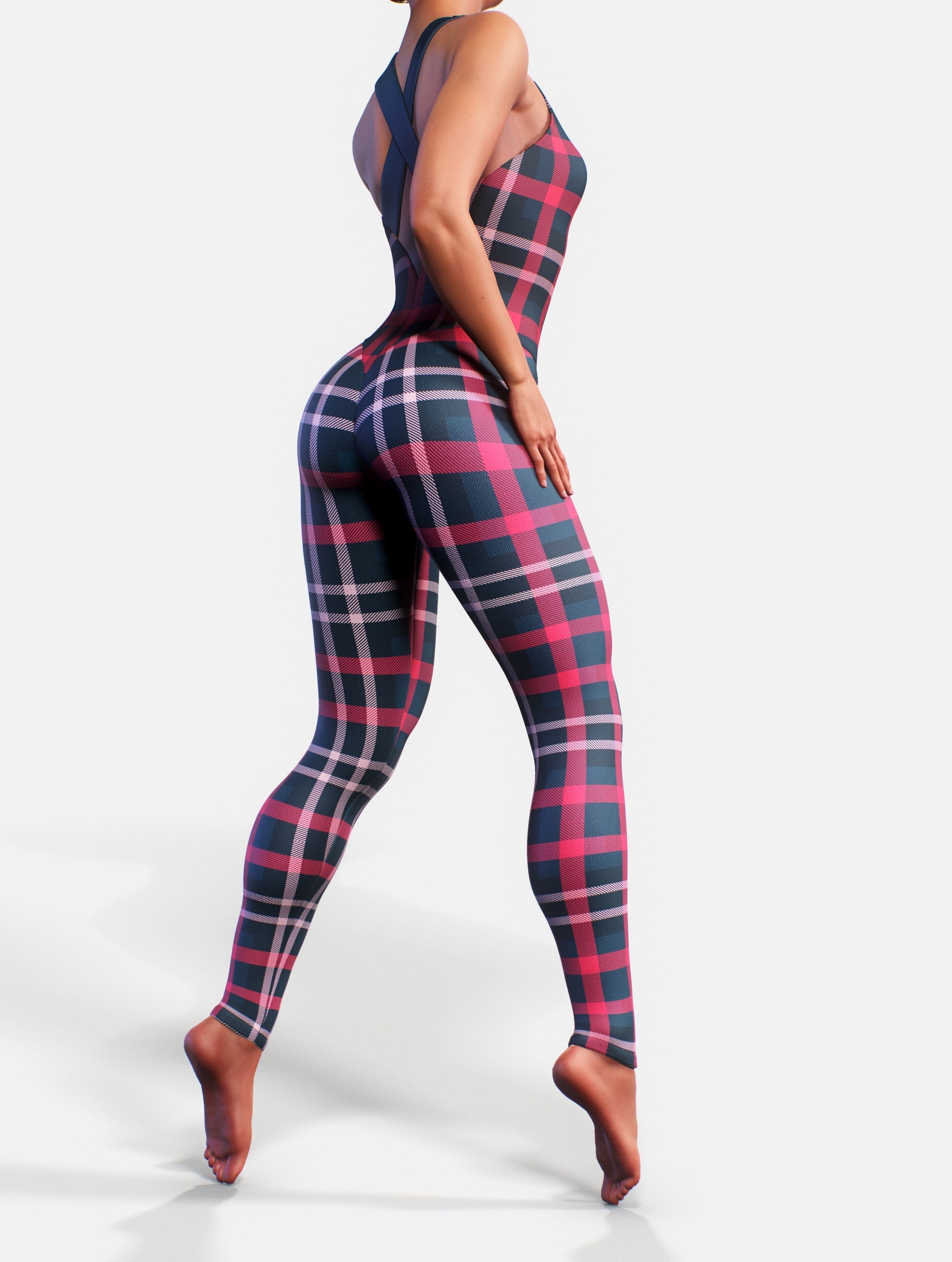 Christmas Plaid Catsuit-unitard-bootysculpted