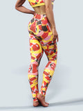 Coral Snakes Tights-High waisted leggings-bootysculpted