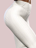 Cream Sweater Leggings-High waisted leggings-bootysculpted