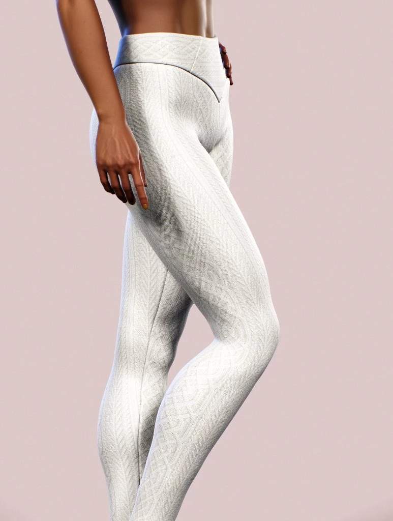 Cream Sweater Leggings-High waisted leggings-bootysculpted