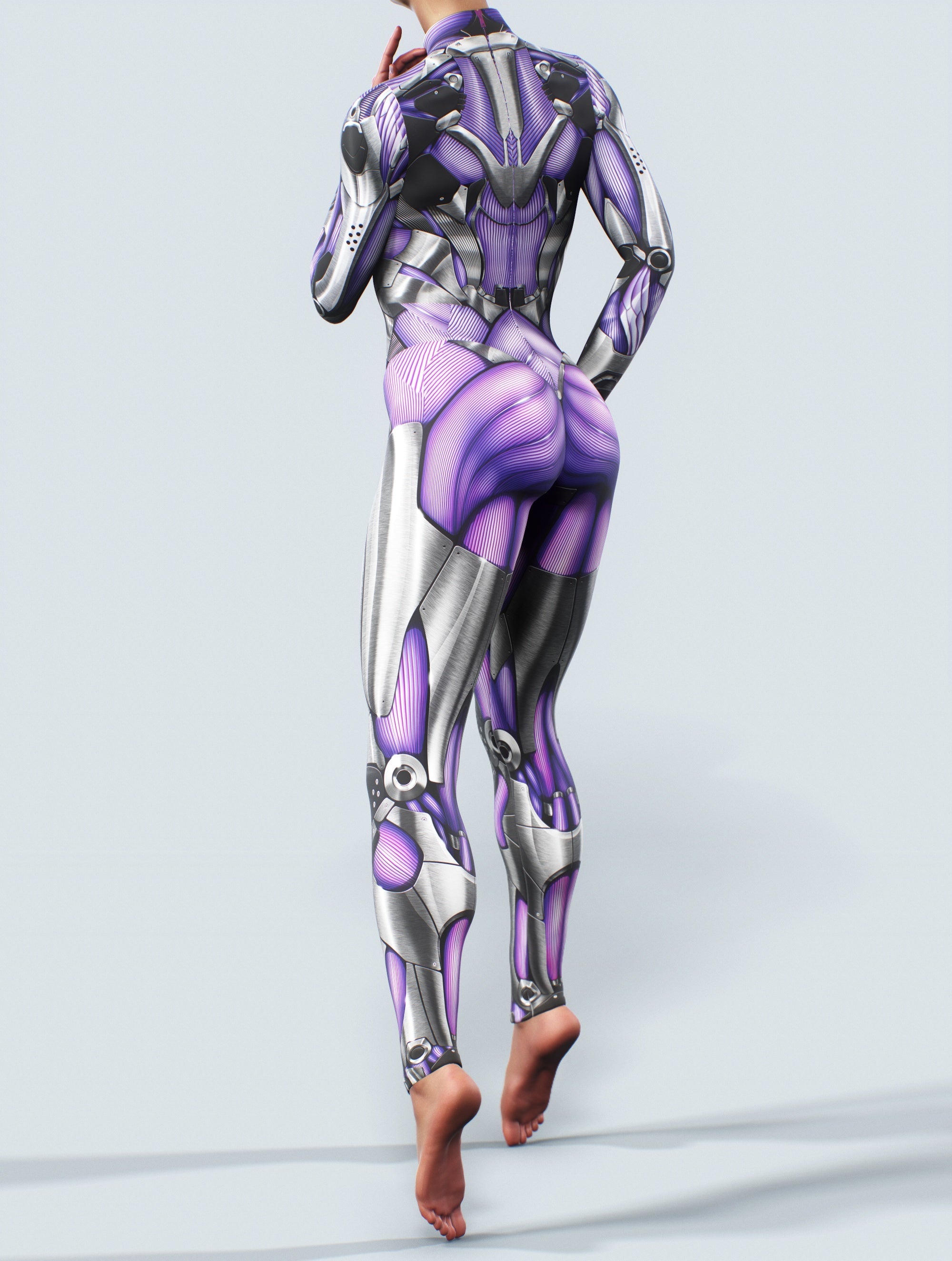 Cyborg Purple Bodysuit-unitard-bootysculpted