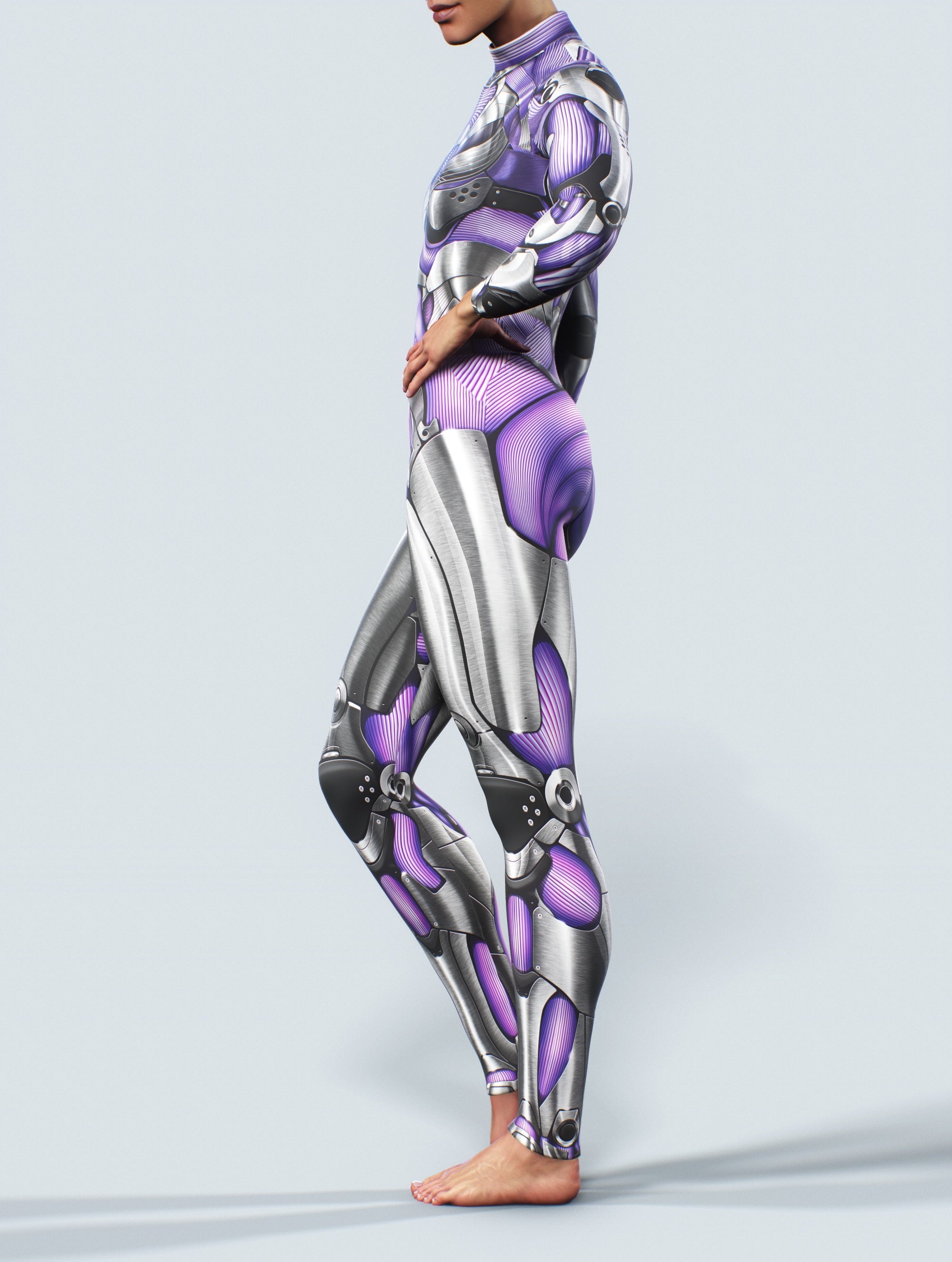 Cyborg Purple Bodysuit-unitard-bootysculpted