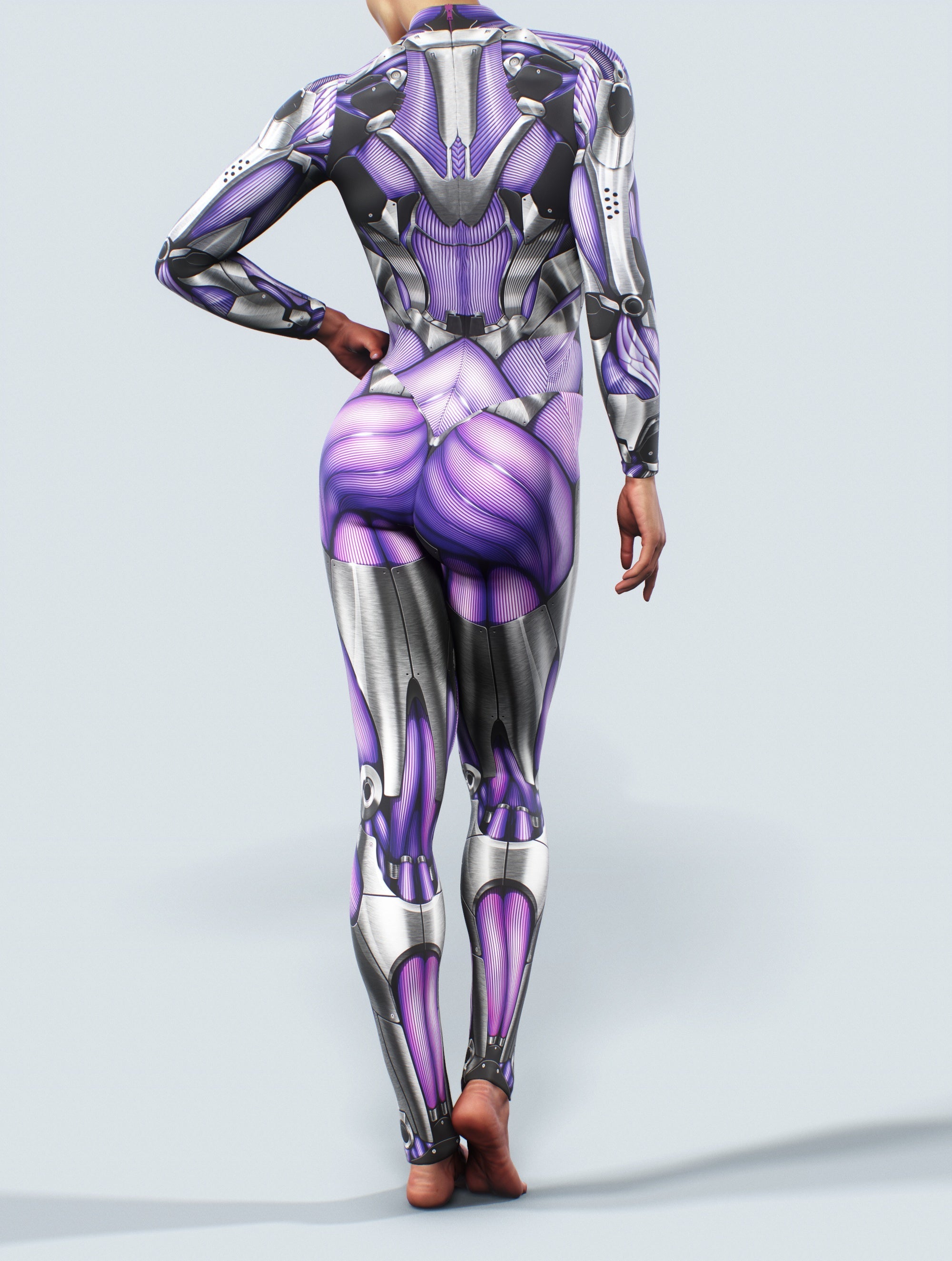 Cyborg Purple Bodysuit-unitard-bootysculpted