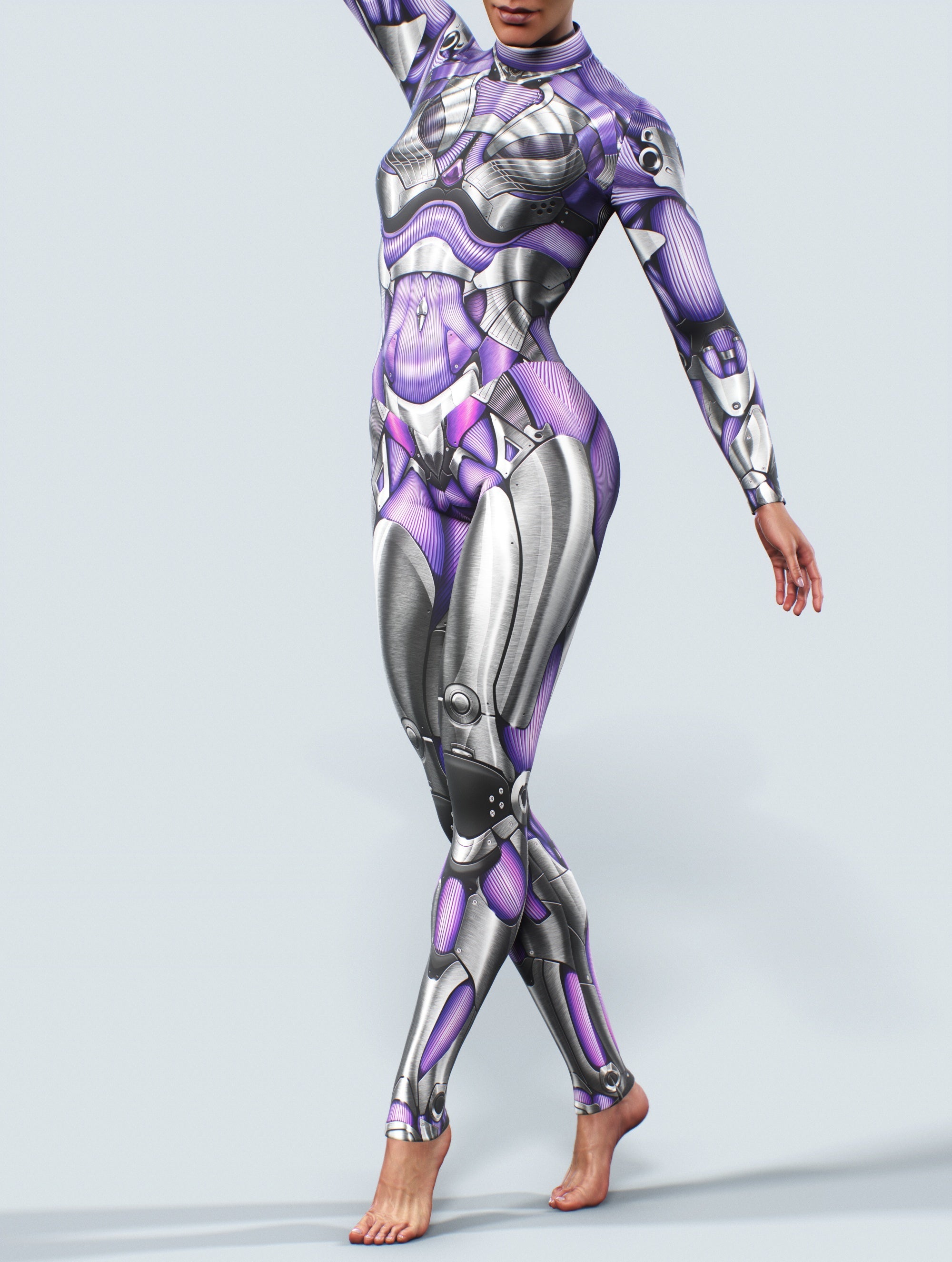 Cyborg Purple Bodysuit-unitard-bootysculpted