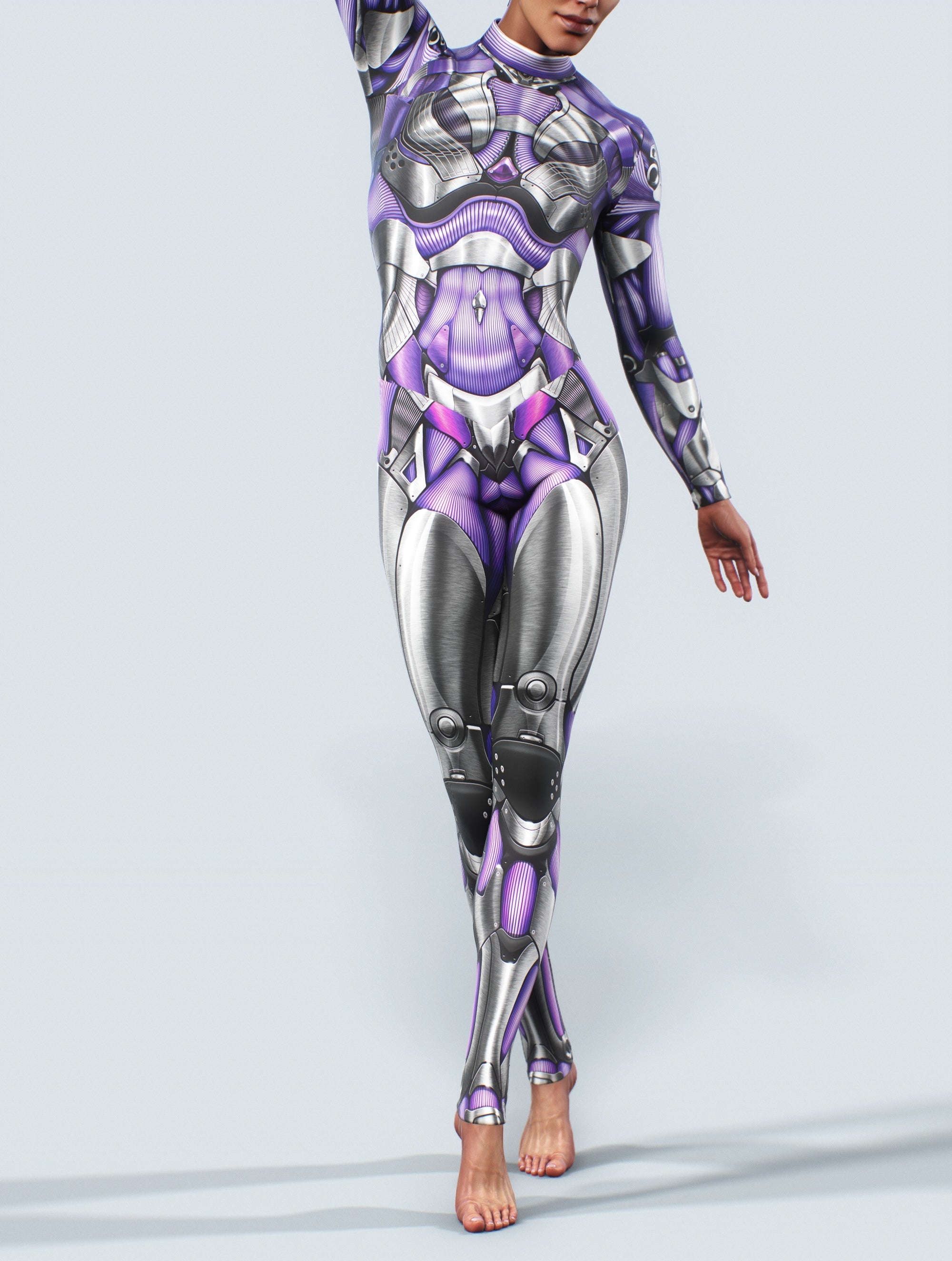 Cyborg Purple Bodysuit-unitard-bootysculpted