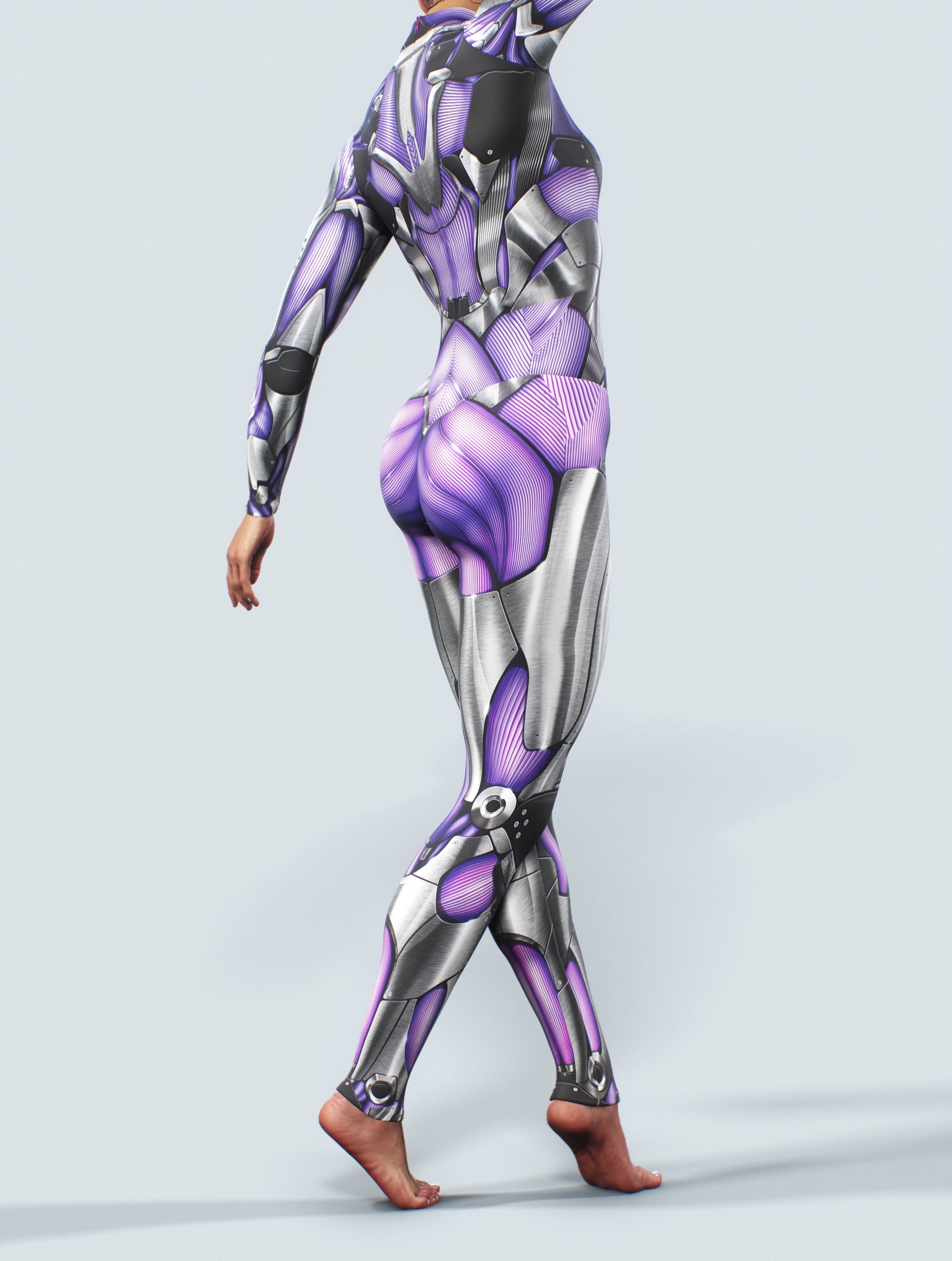 Cyborg Purple Bodysuit-unitard-bootysculpted