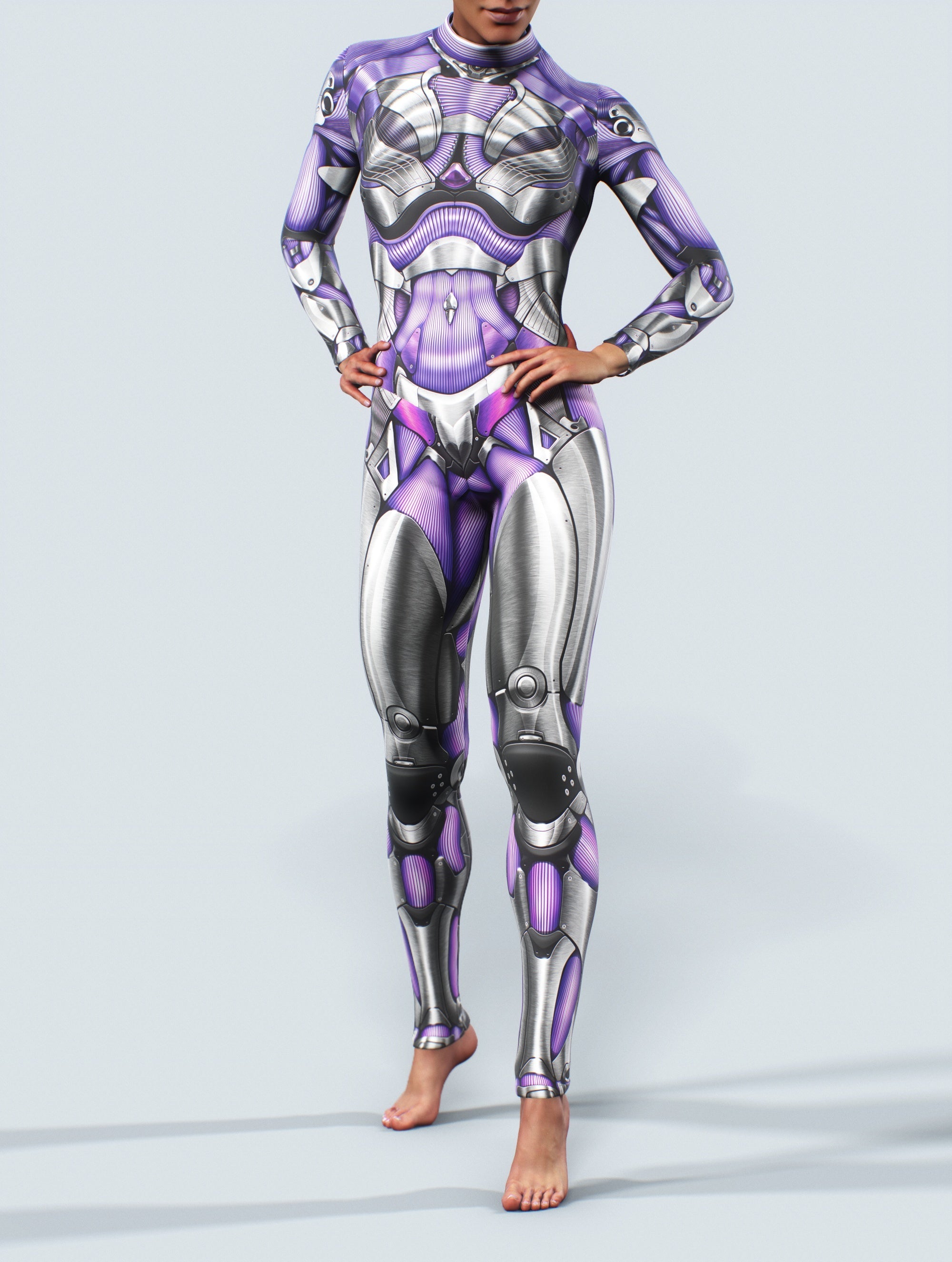Cyborg Purple Bodysuit-unitard-bootysculpted