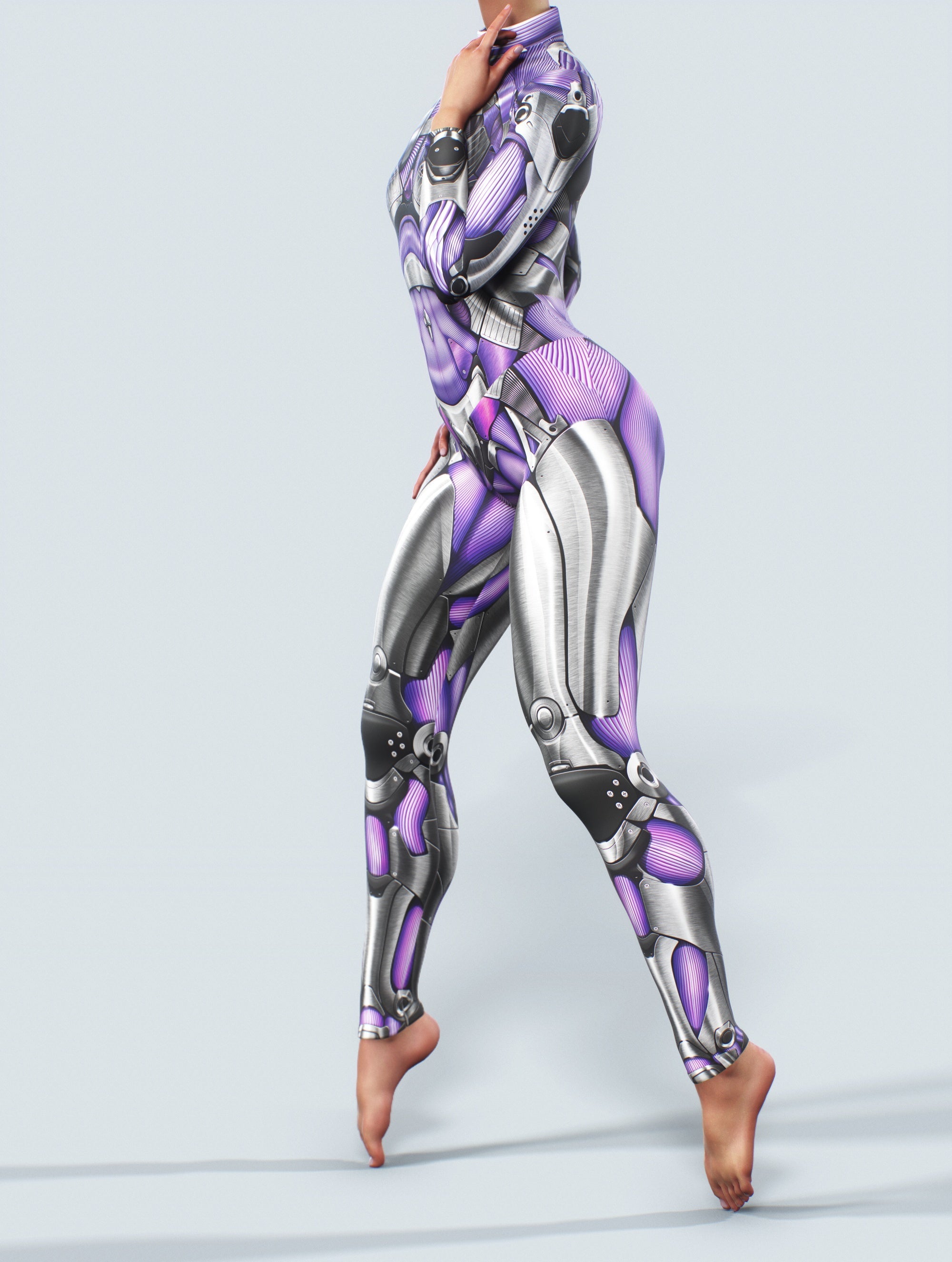 Cyborg Purple Bodysuit-unitard-bootysculpted