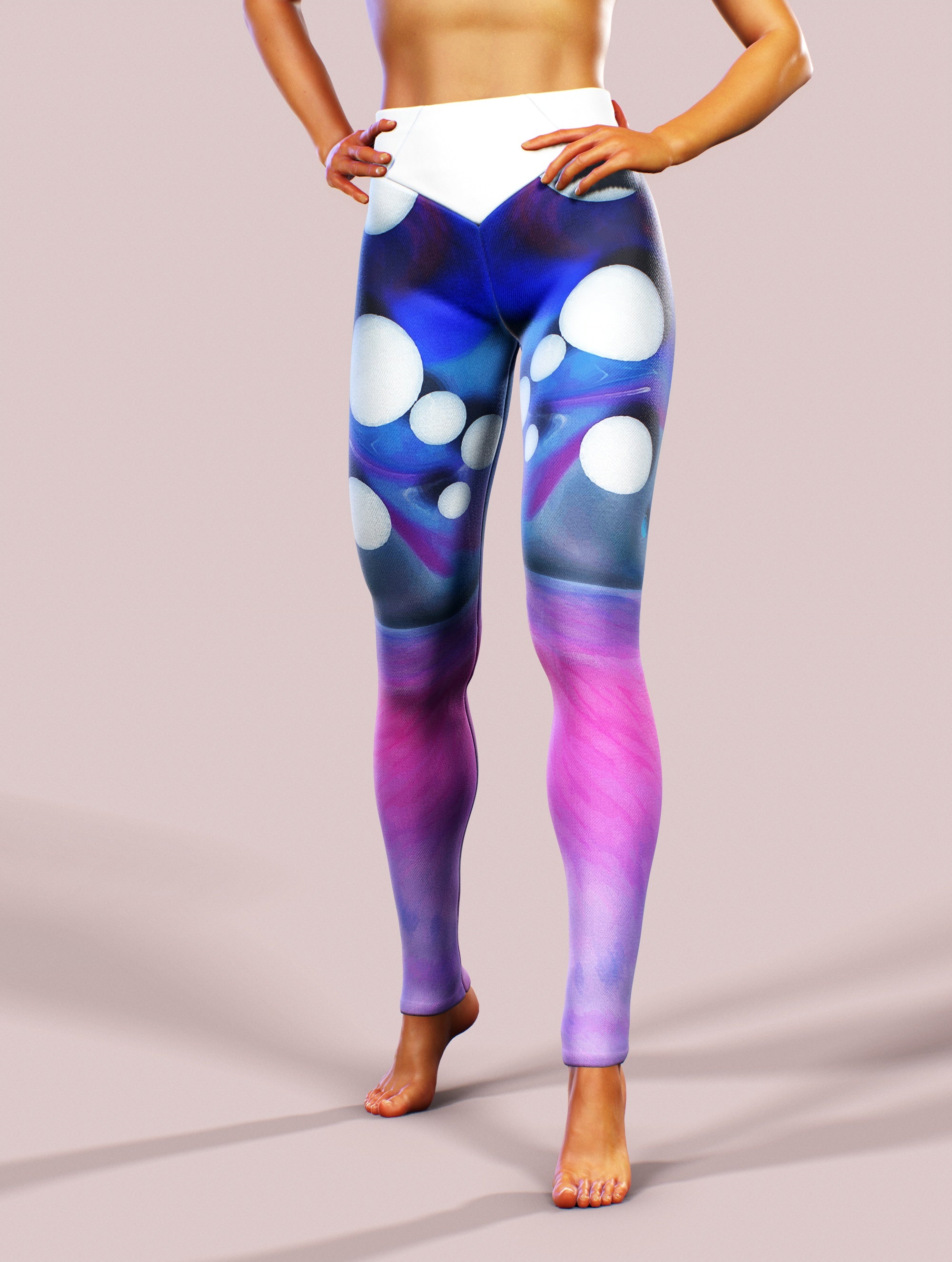 Dali Sea Tights-High waisted leggings-bootysculpted