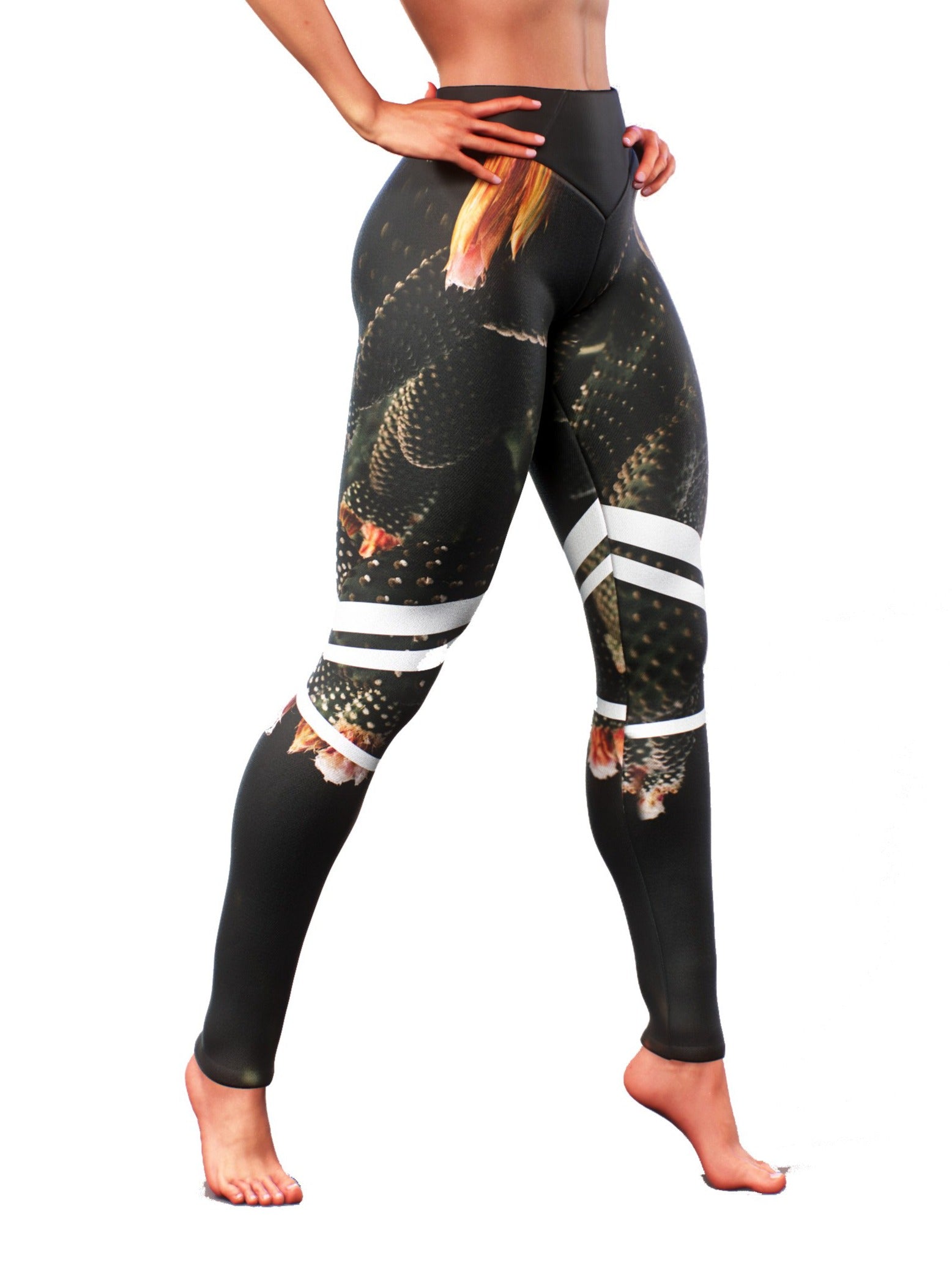 Dark Cactus Leggings-High waisted leggings-bootysculpted