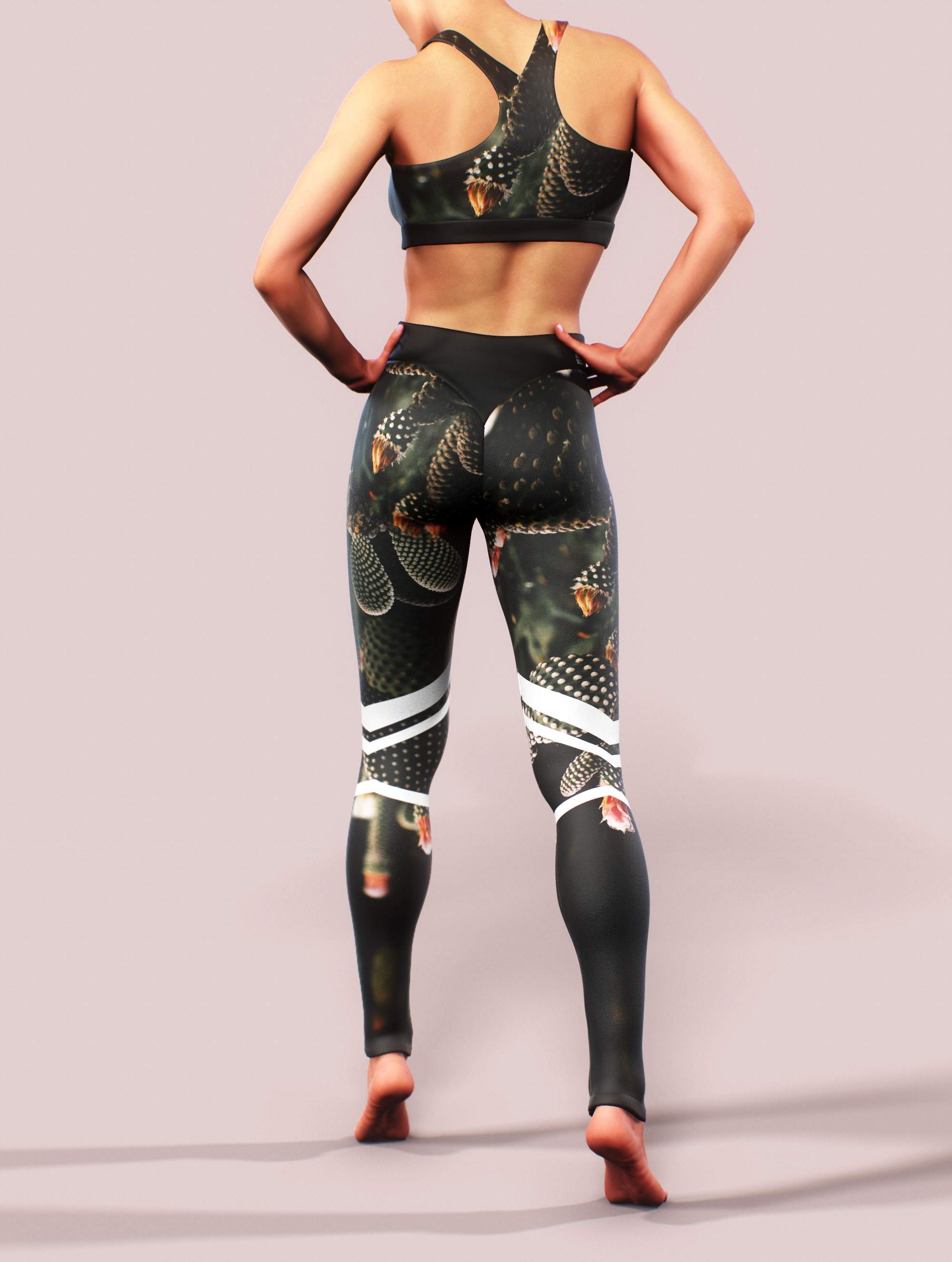 Dark Cactus Sports Bra-Sports bra-bootysculpted