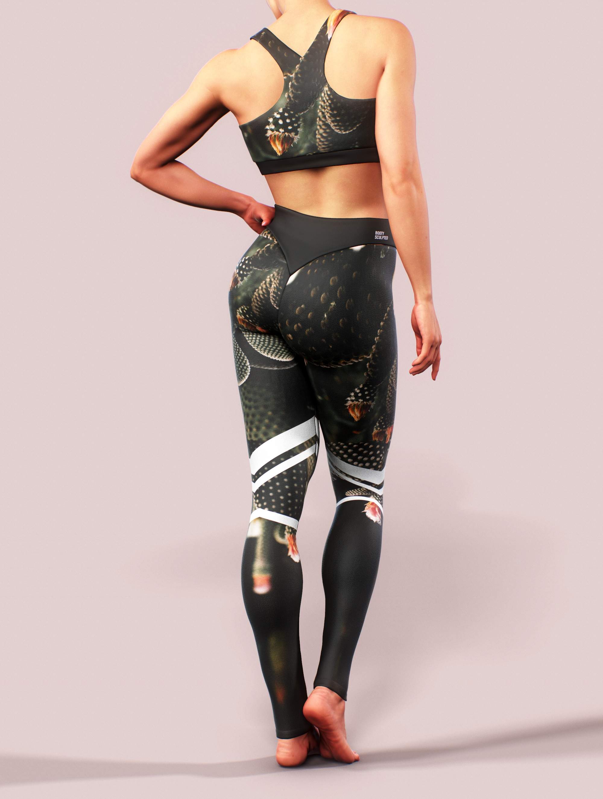 Dark Cactus Sports Bra-Sports bra-bootysculpted