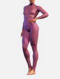 Dark Purple Mesh Suit-unitard-bootysculpted