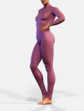 Dark Purple Mesh Suit-unitard-bootysculpted