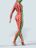 Double Christmas Tree Unitard-unitard-bootysculpted