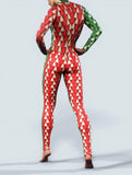Double Christmas Tree Unitard-unitard-bootysculpted
