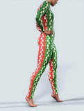 Double Christmas Tree Unitard-unitard-bootysculpted