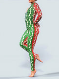 Double Christmas Tree Unitard-unitard-bootysculpted