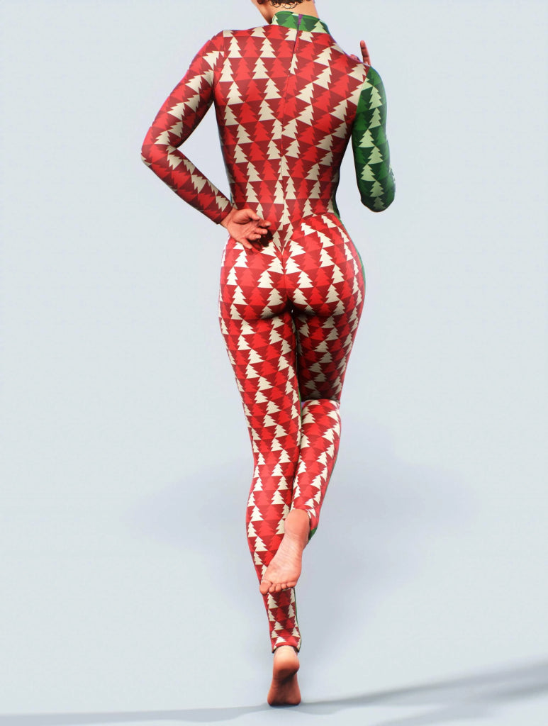 Double Christmas Tree Unitard-unitard-bootysculpted