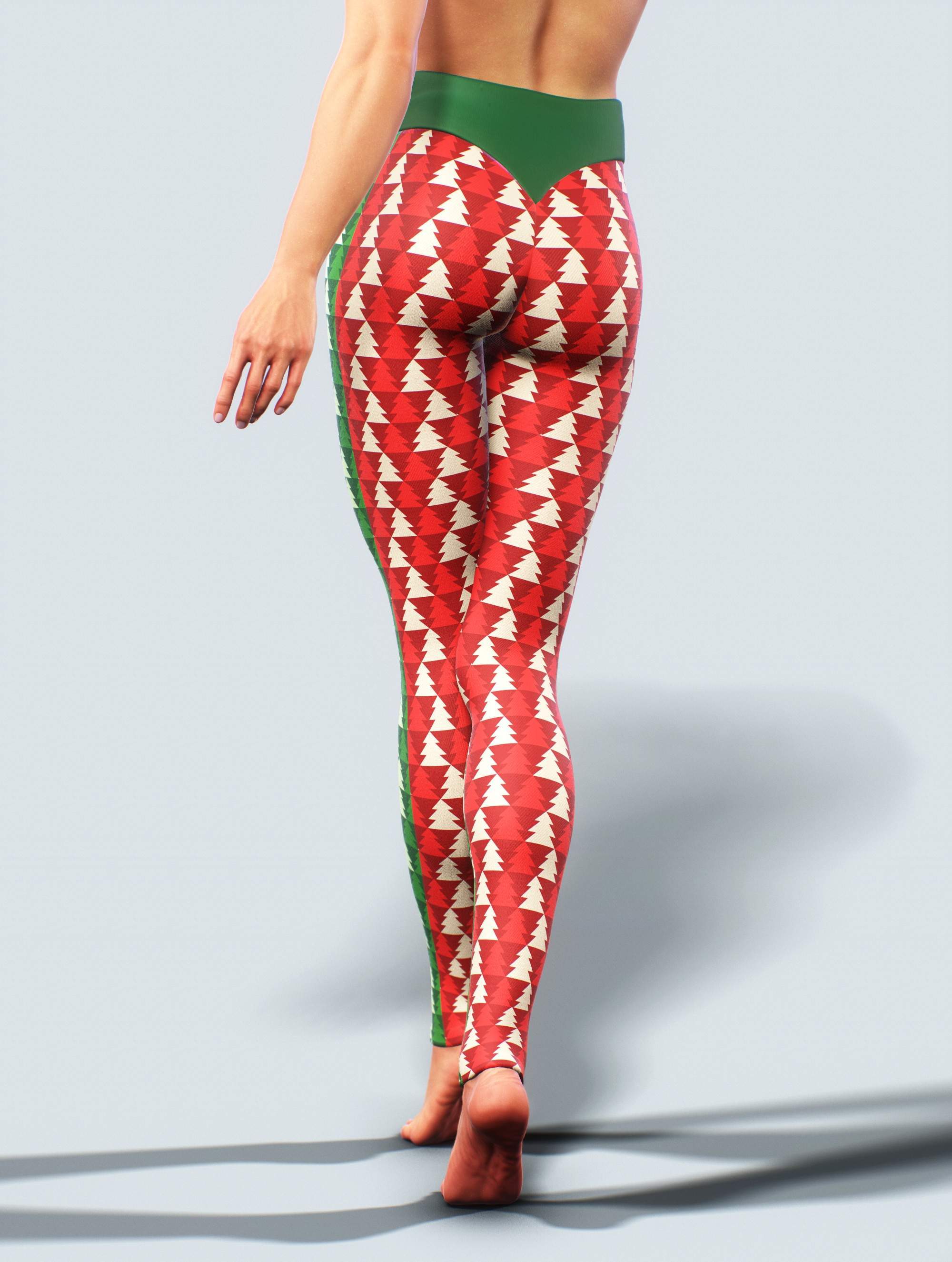 Double Xmas Tree Tights-High waisted leggings-bootysculpted