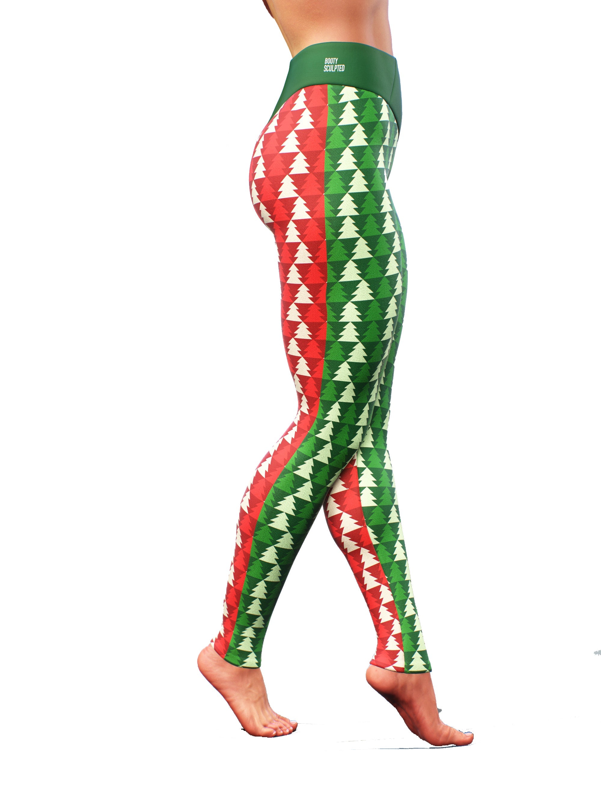 Double Xmas Tree Tights-High waisted leggings-bootysculpted
