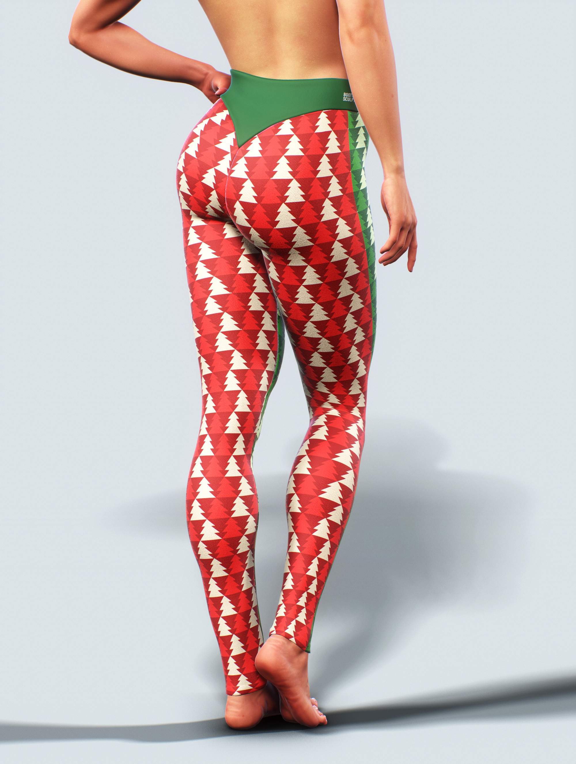 Double Xmas Tree Tights-High waisted leggings-bootysculpted