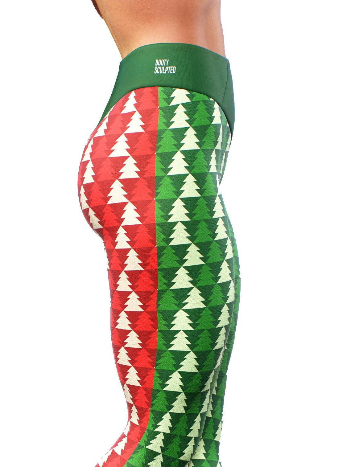 Double Xmas Tree Tights-High waisted leggings-bootysculpted