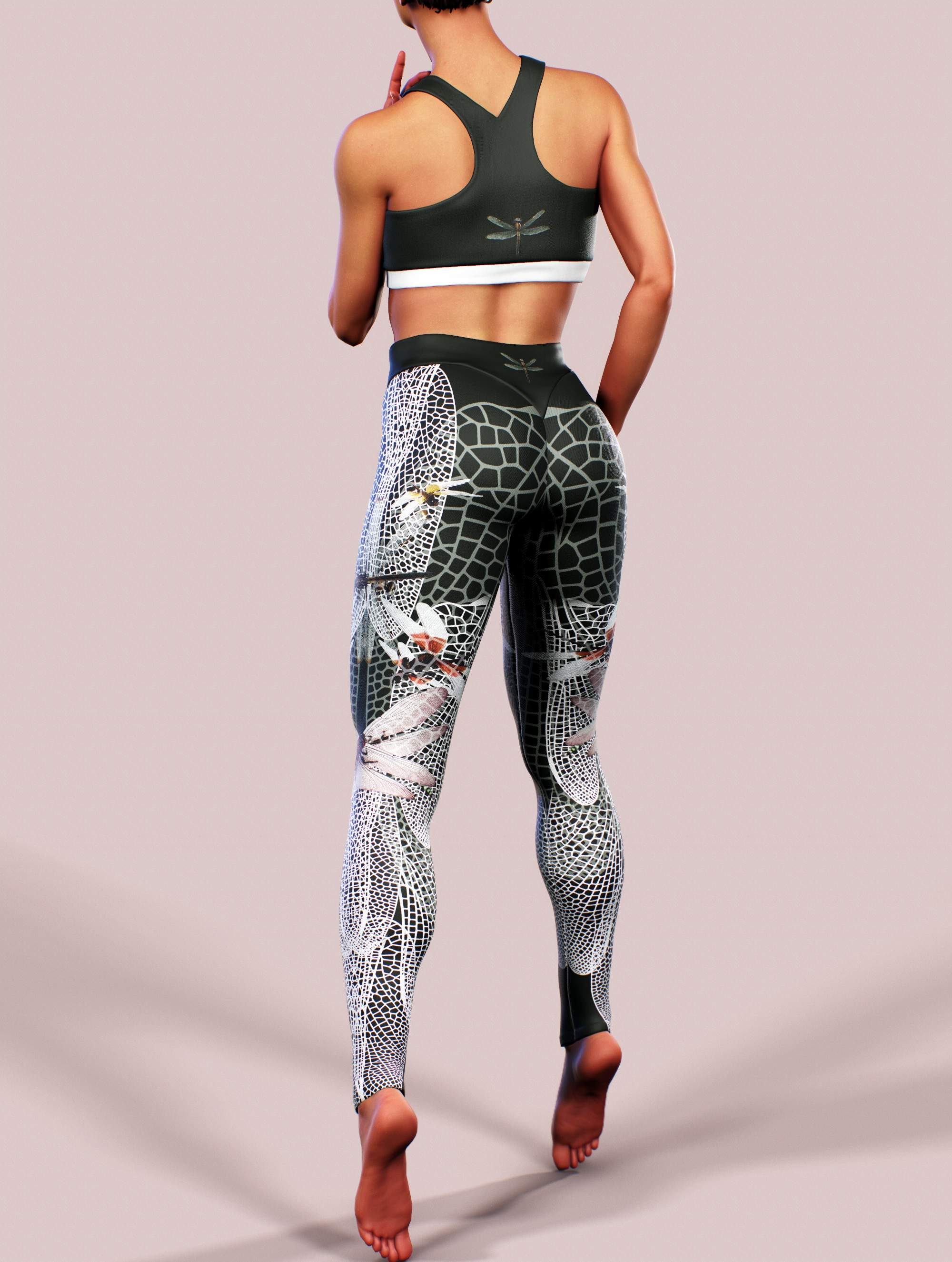 Dragonfly Forest Sports Bra-Sports bra-bootysculpted