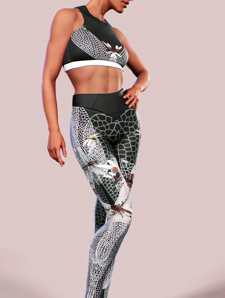 Dragonfly Forest Sports Bra-Sports bra-bootysculpted