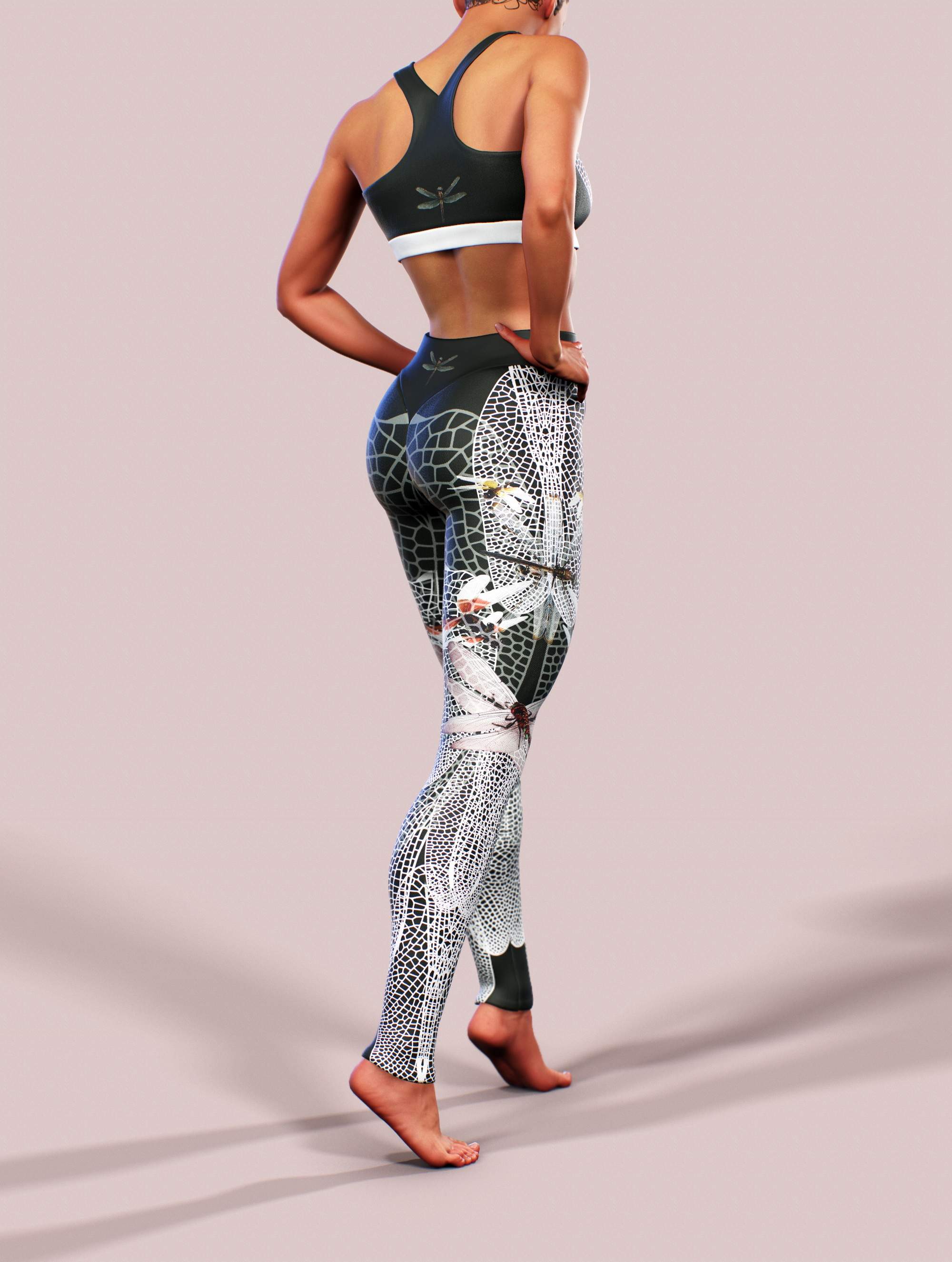 Dragonfly Forest Sports Bra-Sports bra-bootysculpted