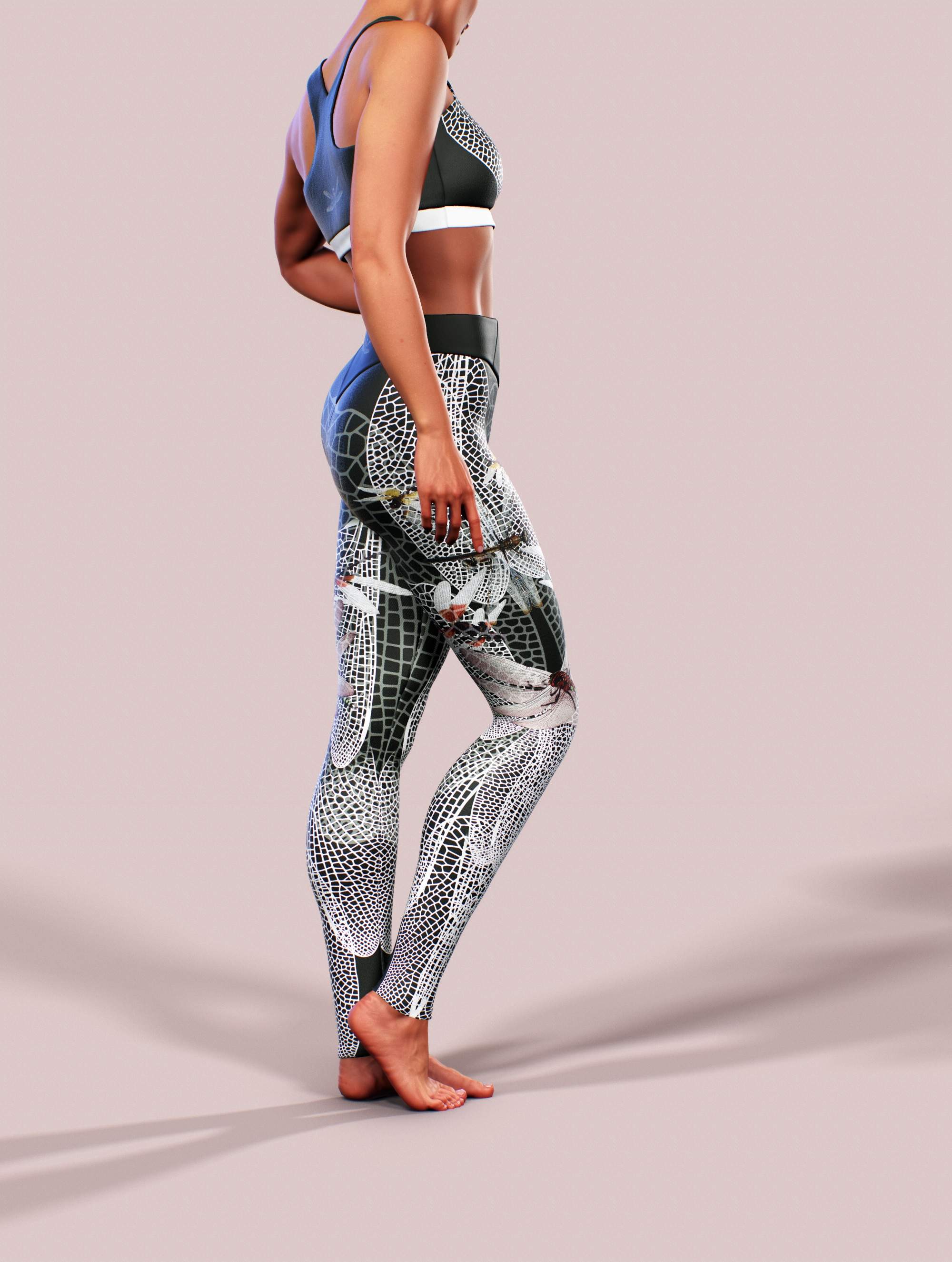 Dragonfly Forest Sports Bra-Sports bra-bootysculpted