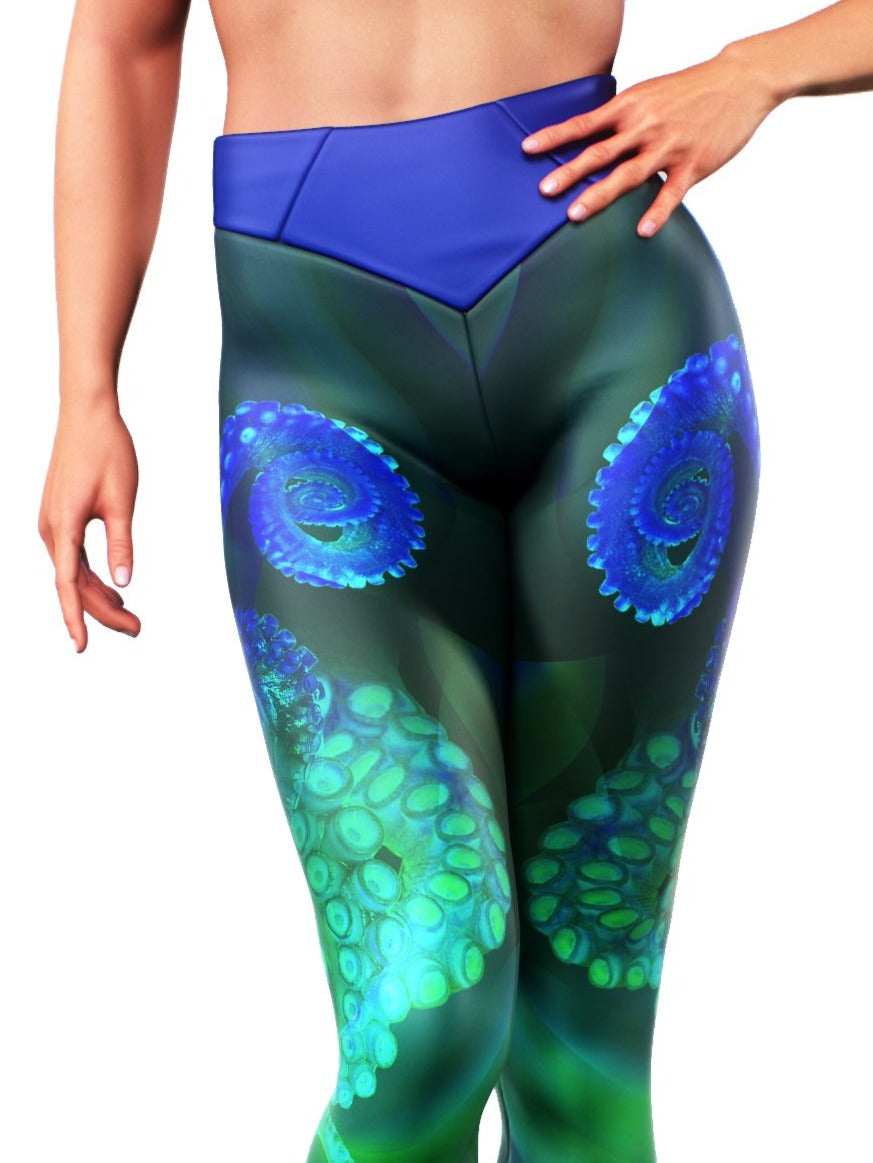Electric Octopus Yoga Pants-High waisted leggings-bootysculpted