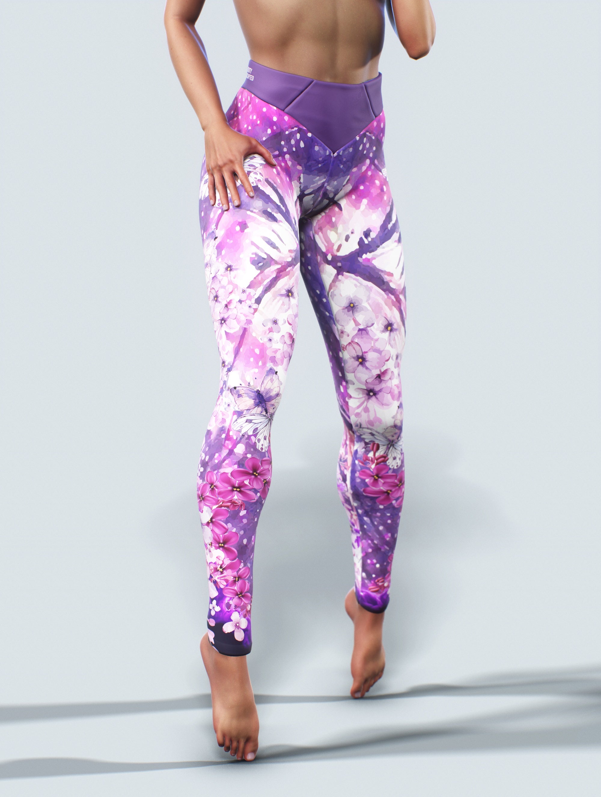 Fairytale Purple Tights-High waisted leggings-bootysculpted