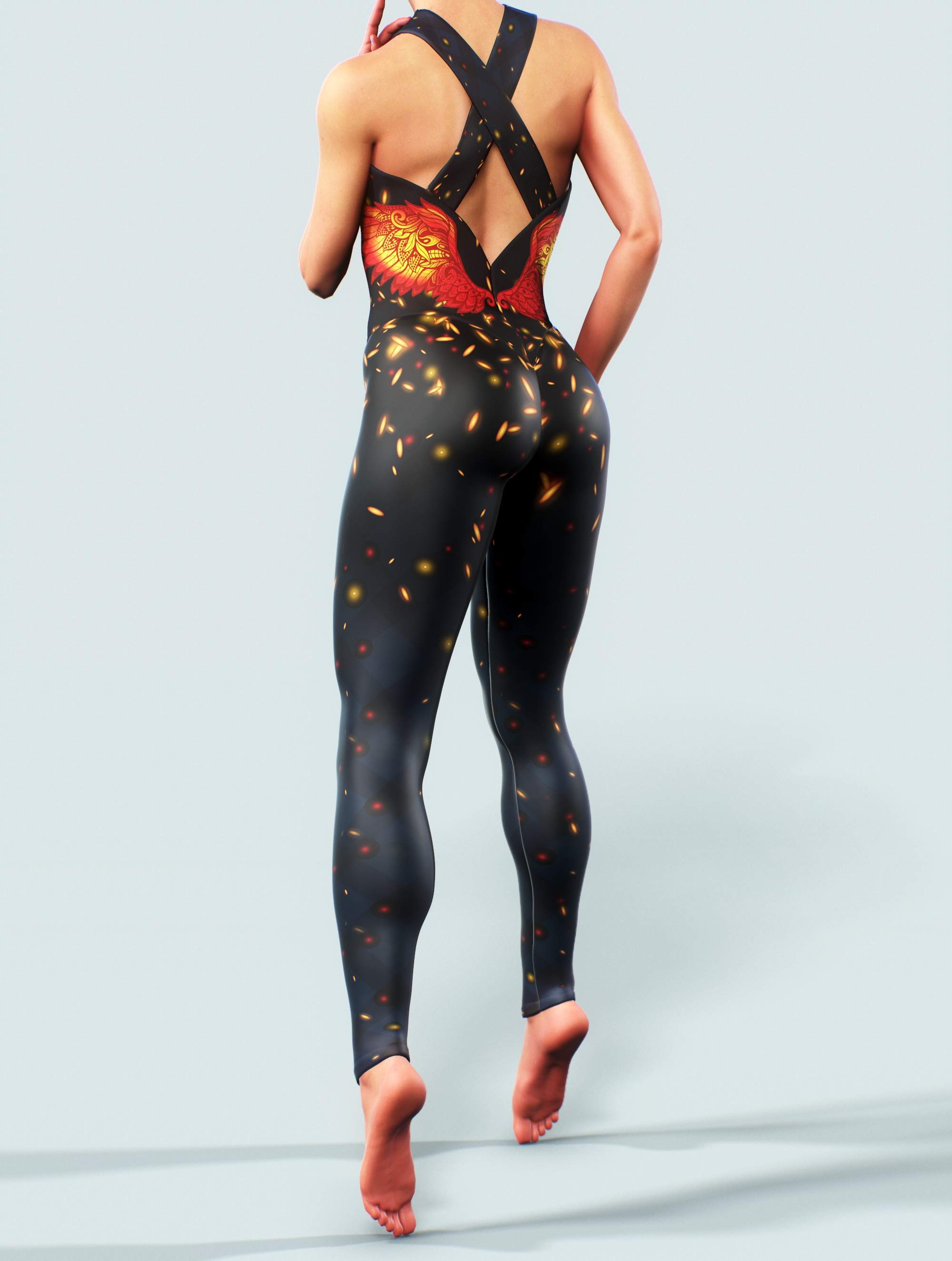 Fire Wings Gym Unitard-unitard-bootysculpted