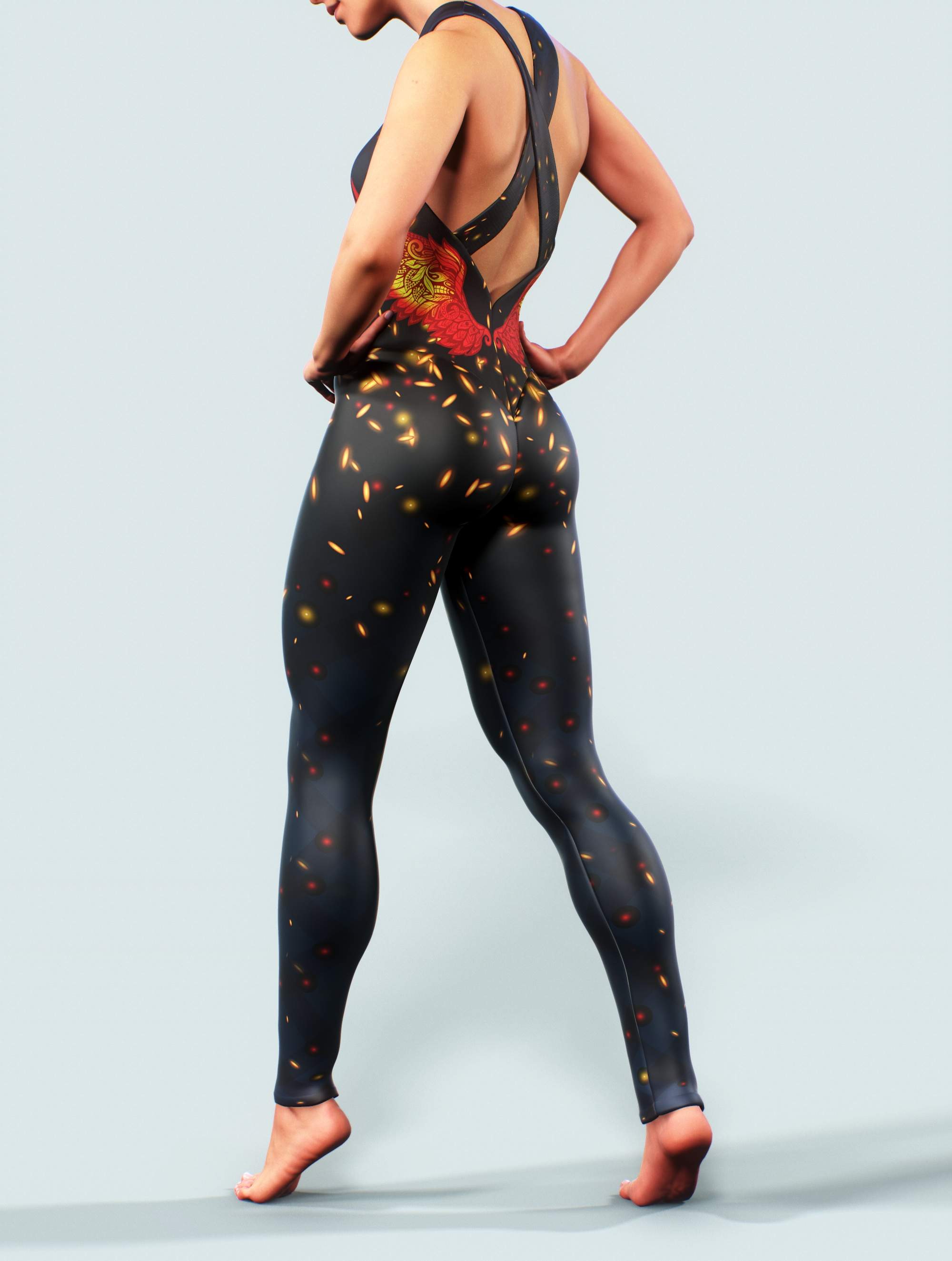 Fire Wings Gym Unitard-unitard-bootysculpted