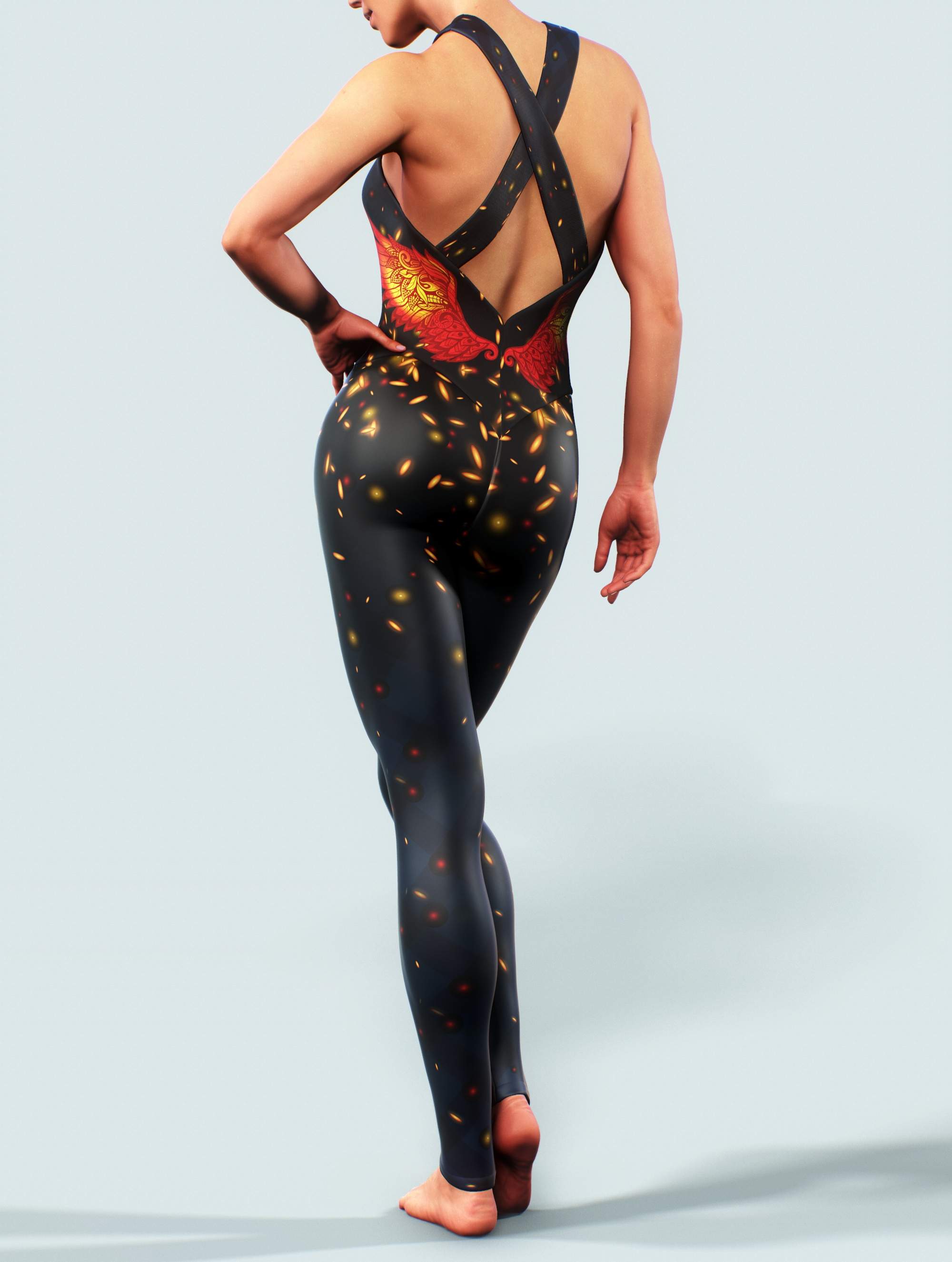Fire Wings Gym Unitard-unitard-bootysculpted