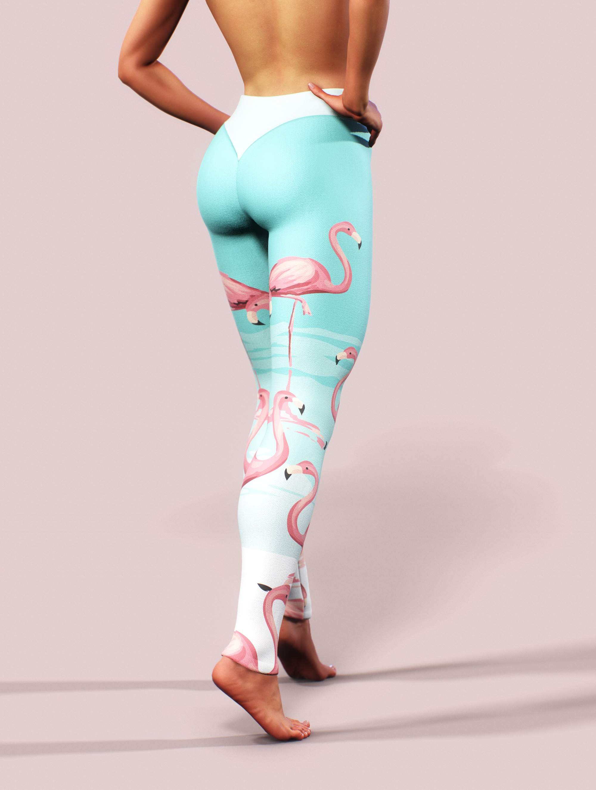 Flamingo Lake Yoga Pants-High waisted leggings-bootysculpted